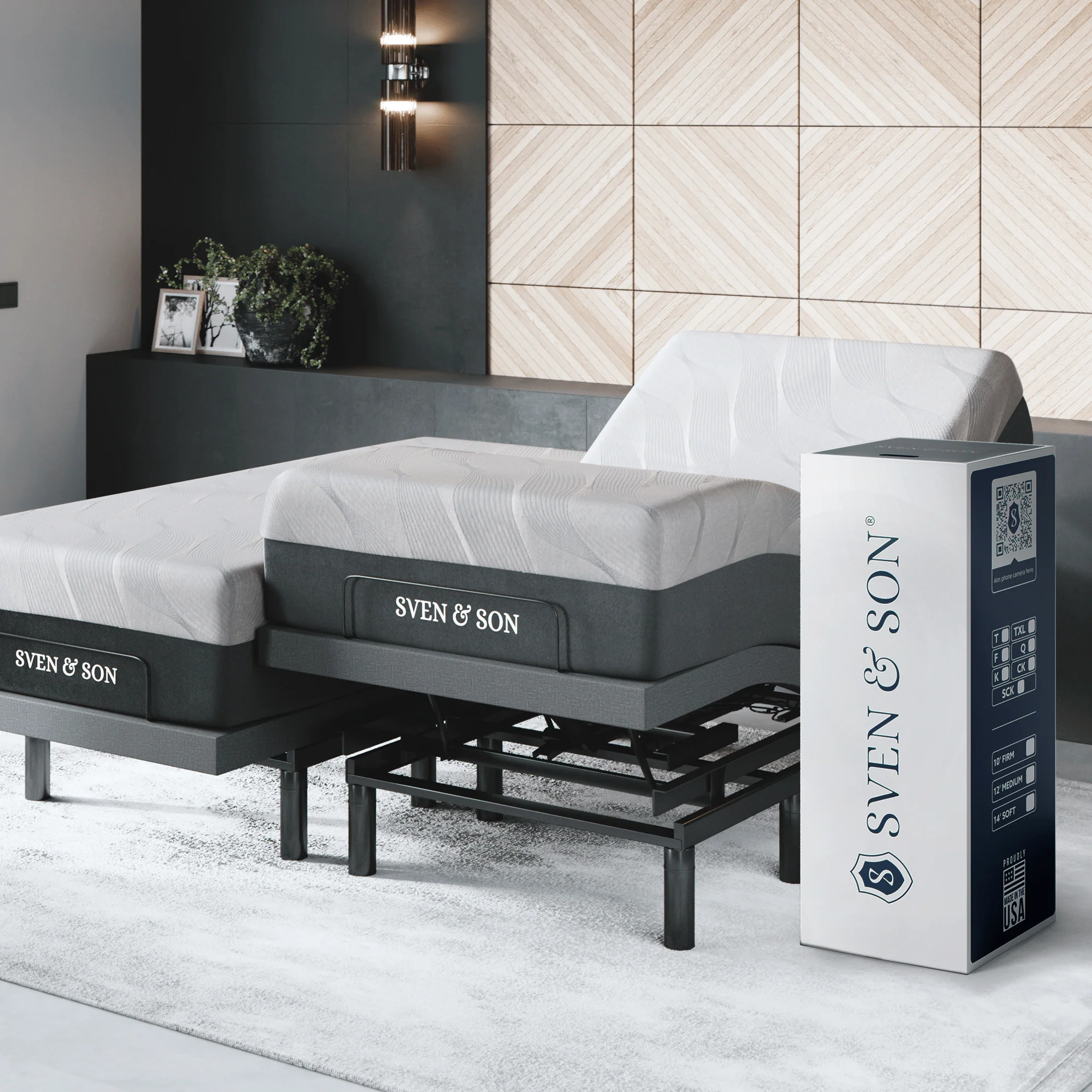 Bliss Series Adjustable Bed Frame + Choice of Mattress Bundle - Image 126