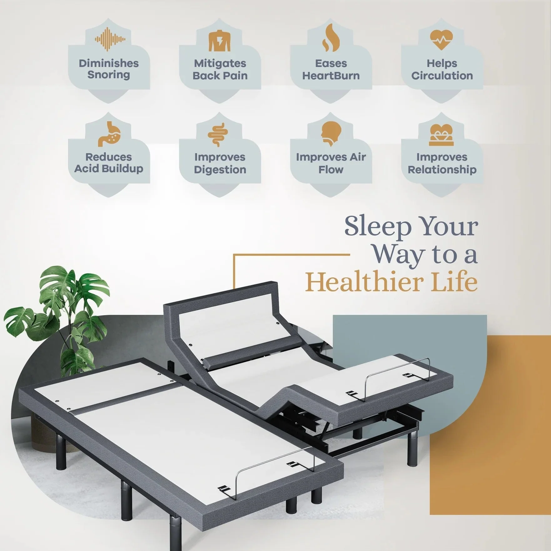 Bliss Series Adjustable Bed Frame + Choice of Mattress Bundle - Image 195