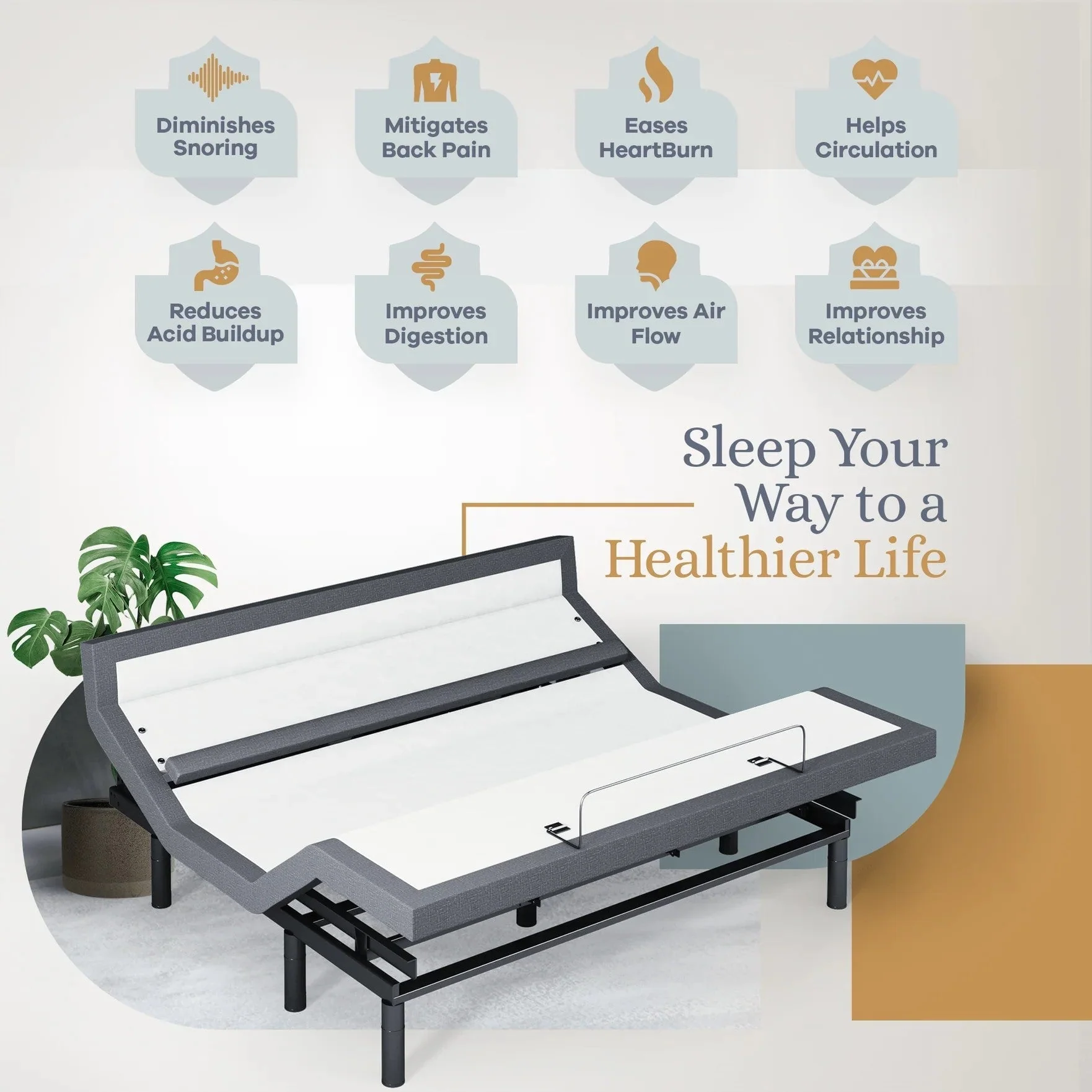 Bliss Series Adjustable Bed Frame + Choice of Mattress Bundle - Image 203