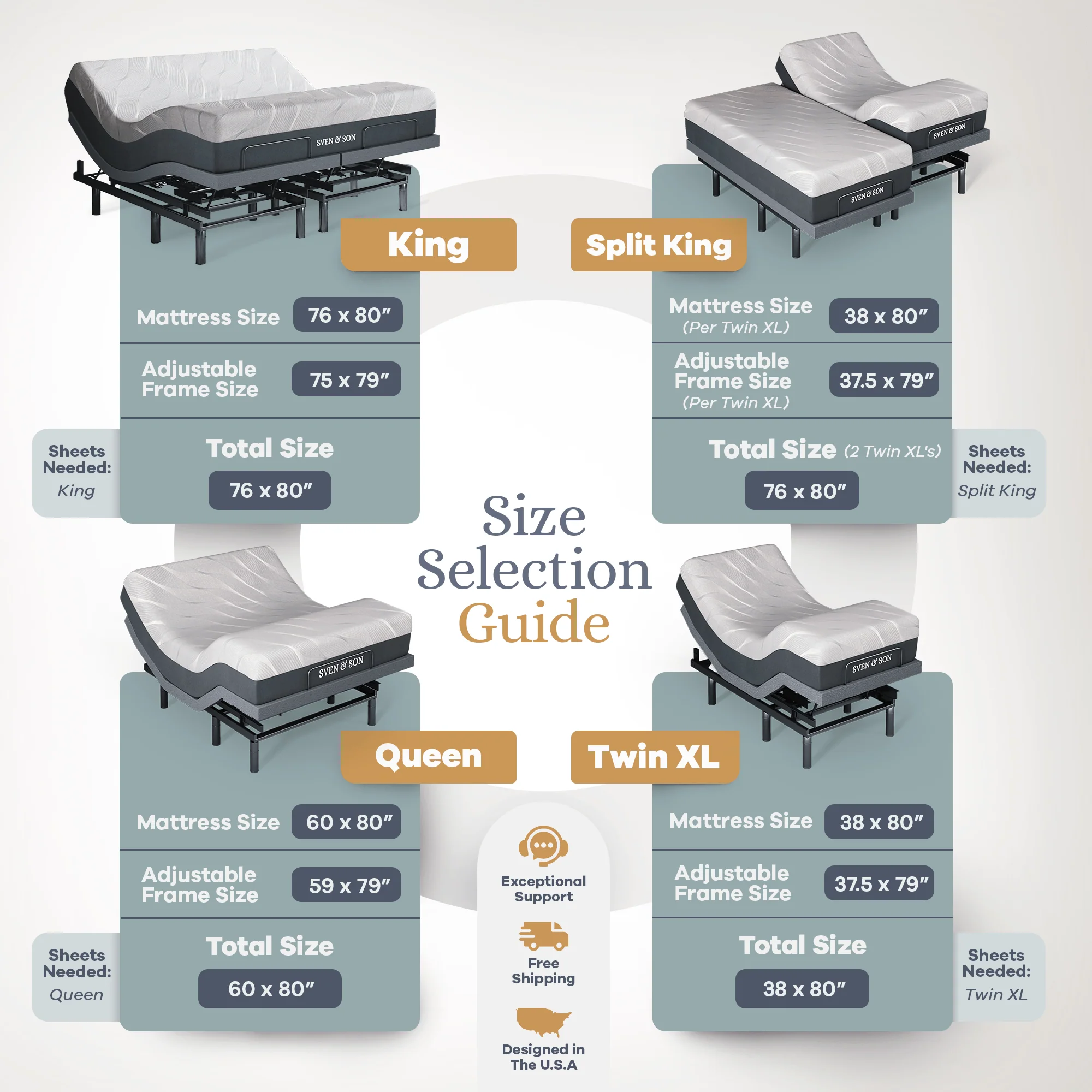 Bliss Series Adjustable Bed Frame + Choice of Mattress Bundle - Image 220