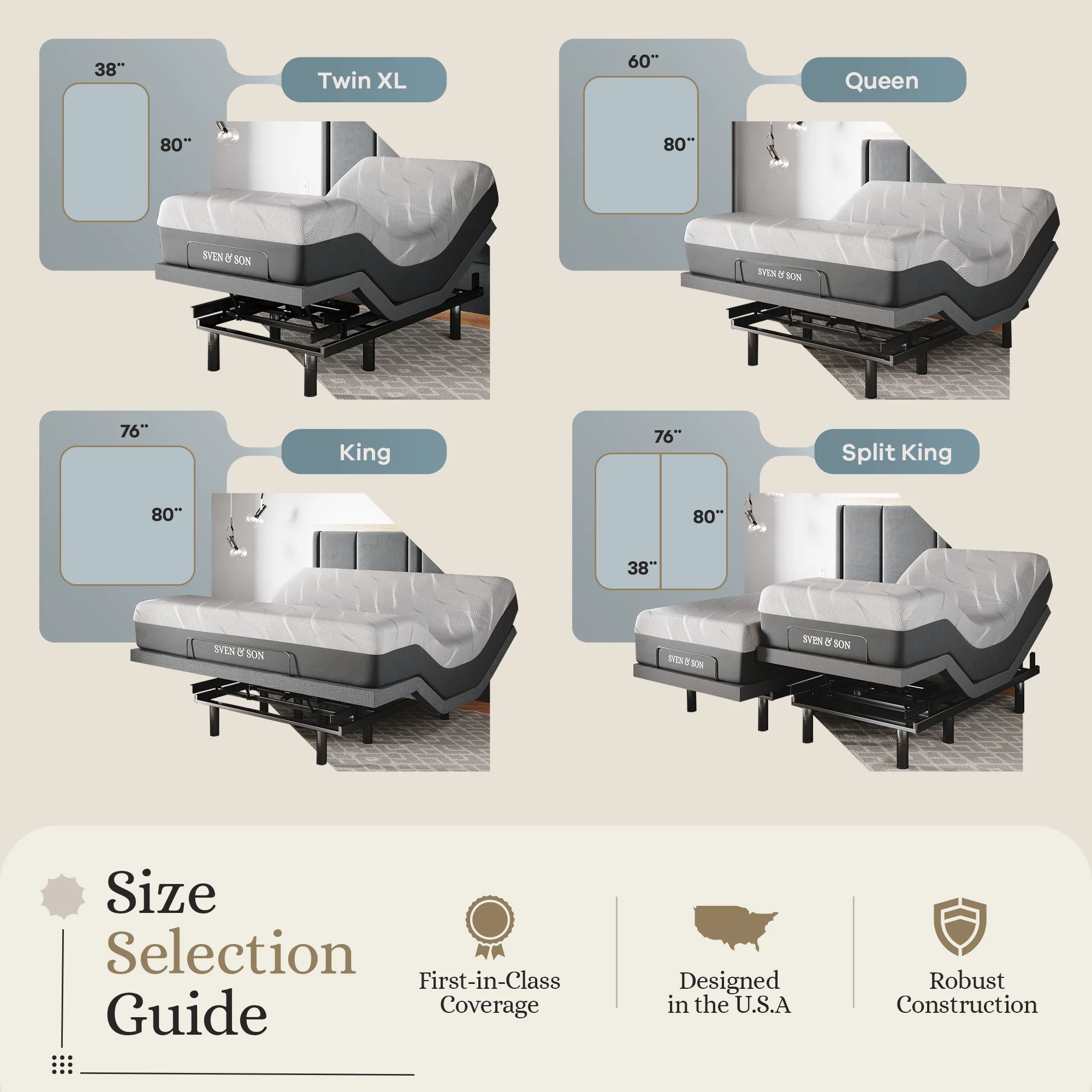 Classic Series Adjustable Bed Frame + Choice of Mattress Bundle - Image 151