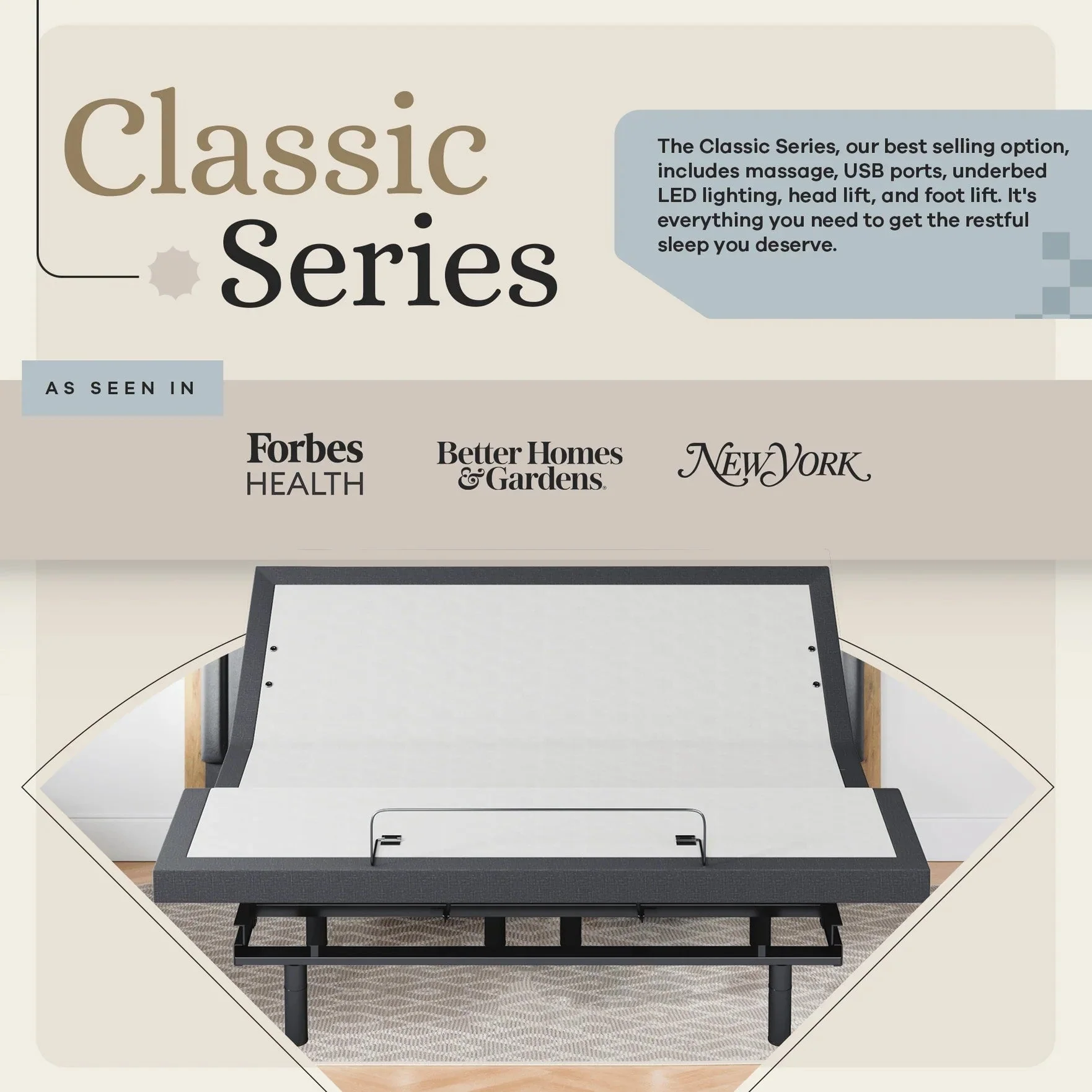 Classic Series Adjustable Bed Frame + Choice of Mattress Bundle - Image 170