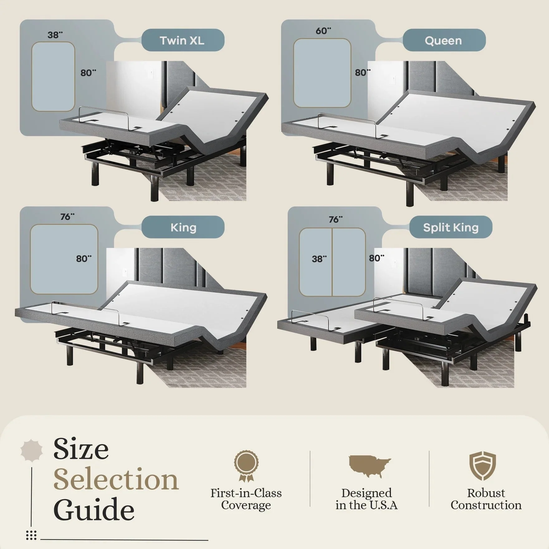 Classic Series Adjustable Bed Frame + Choice of Mattress Bundle - Image 175