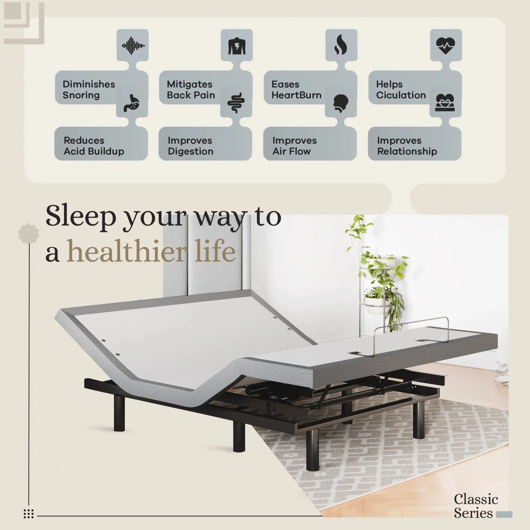 Classic Series Adjustable Bed Frame + Choice of Mattress Bundle - Image 177