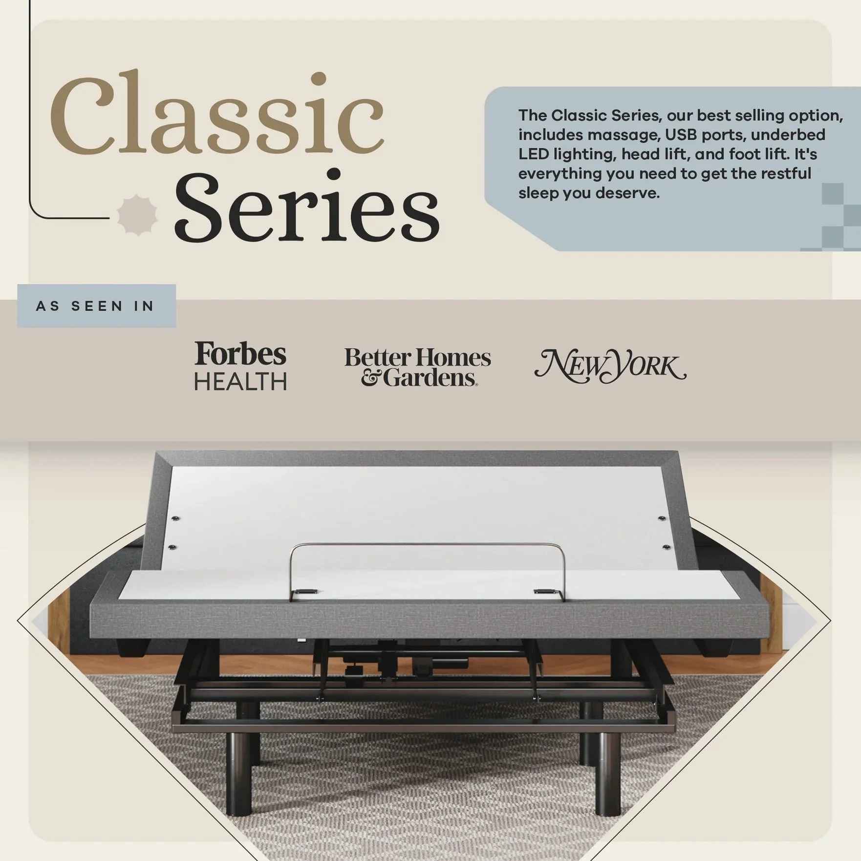 Classic Series Adjustable Bed Frame + Choice of Mattress Bundle - Image 179