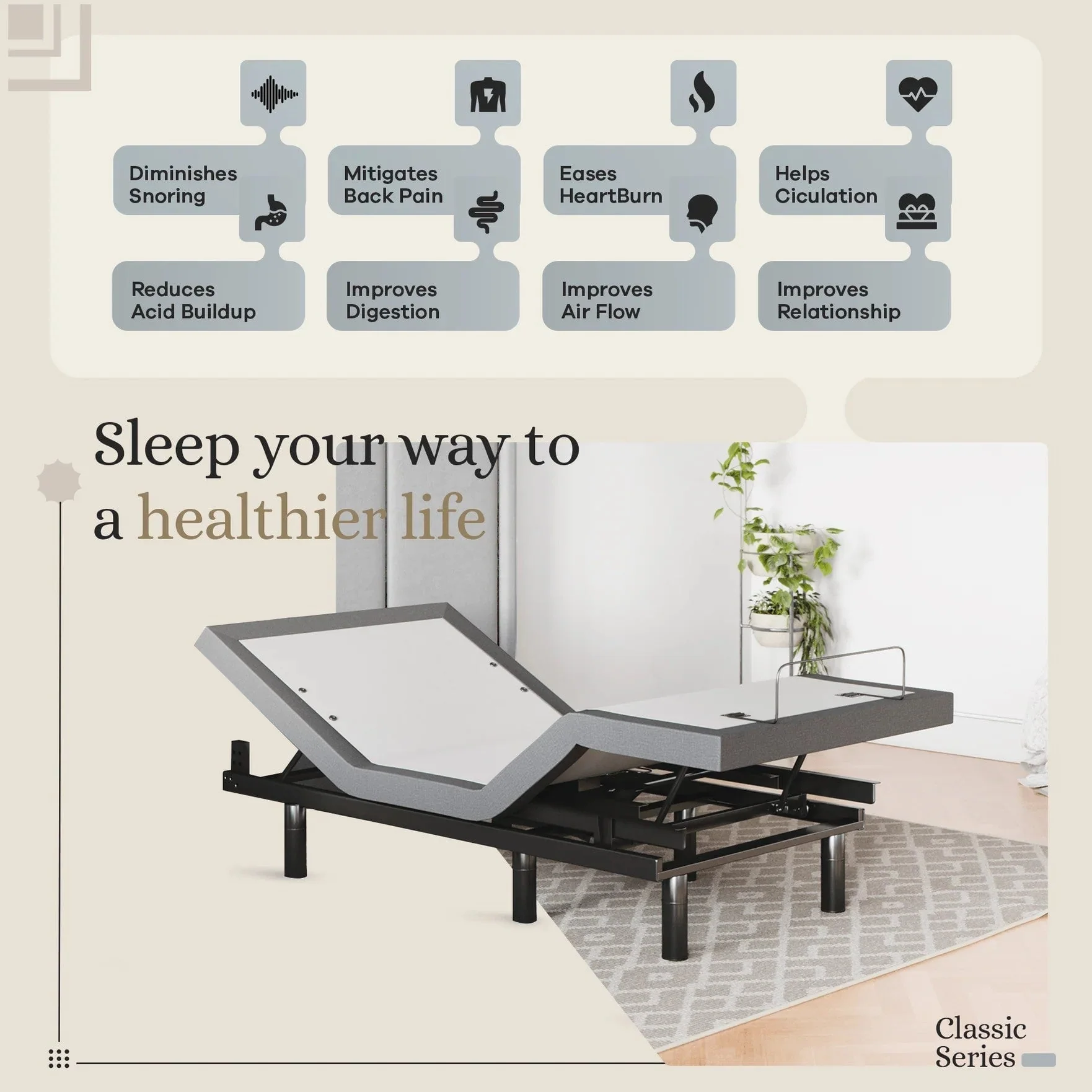 Classic Series Adjustable Bed Frame + Choice of Mattress Bundle - Image 189