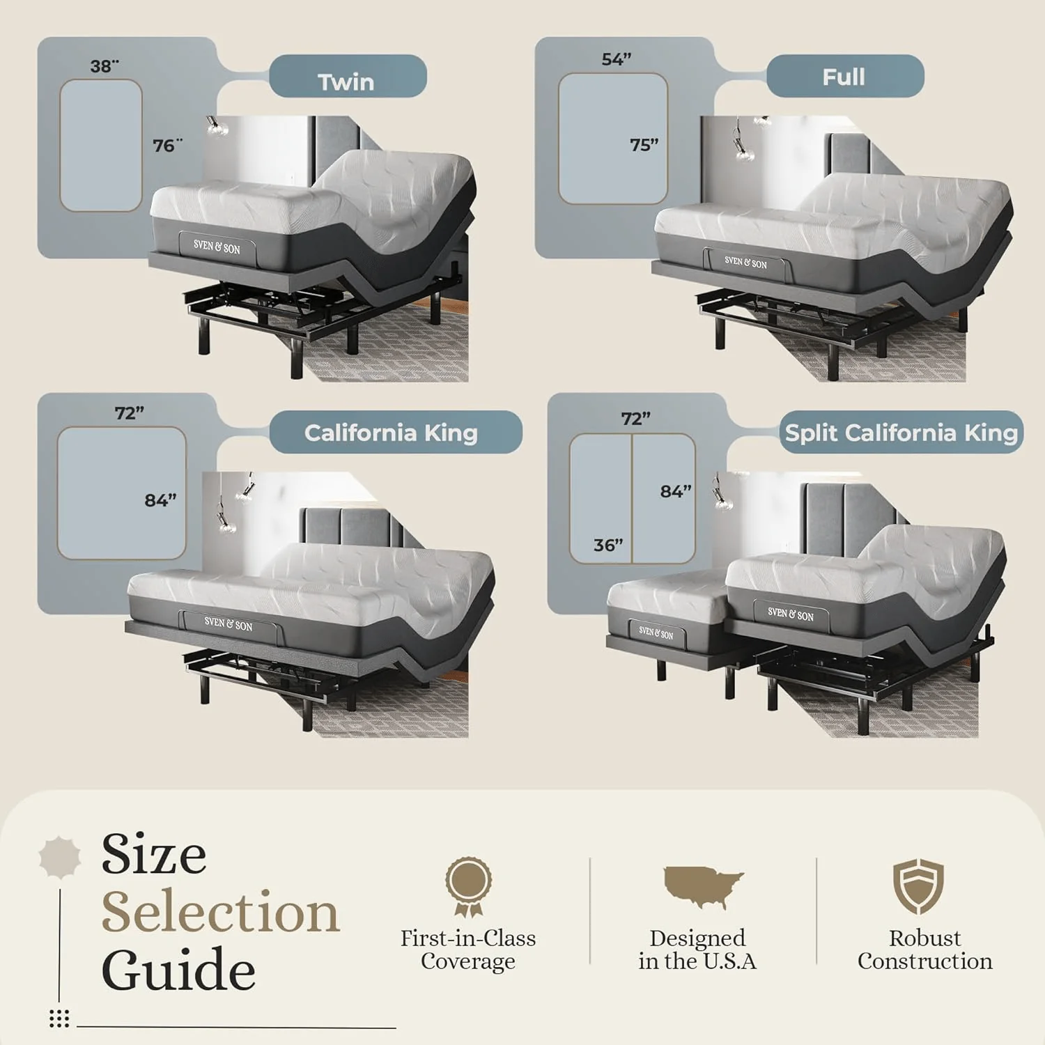 Classic Series Adjustable Bed Frame + Choice of Mattress Bundle - Image 206