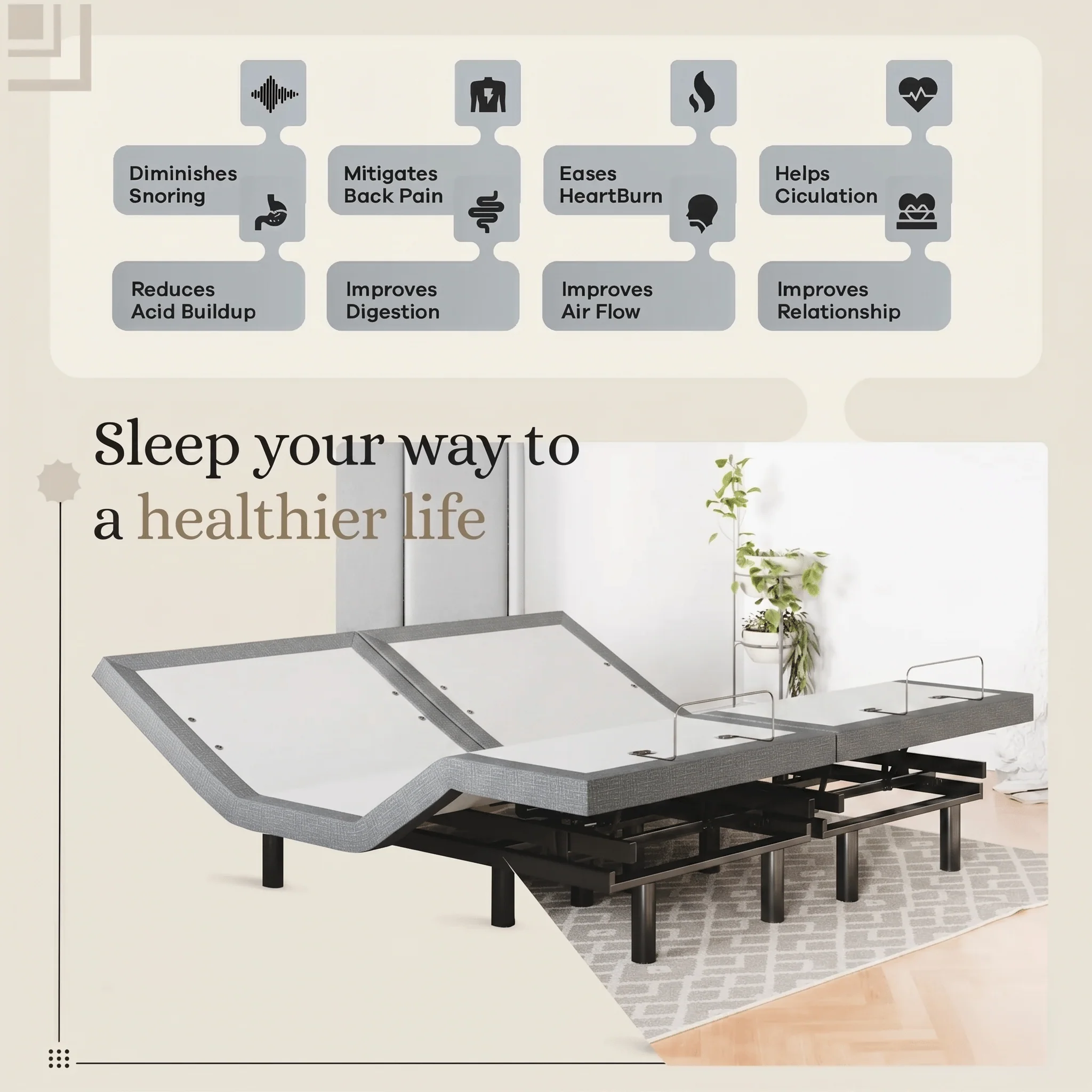 Classic Series Adjustable Bed Frame + Choice of Mattress Bundle - Image 211