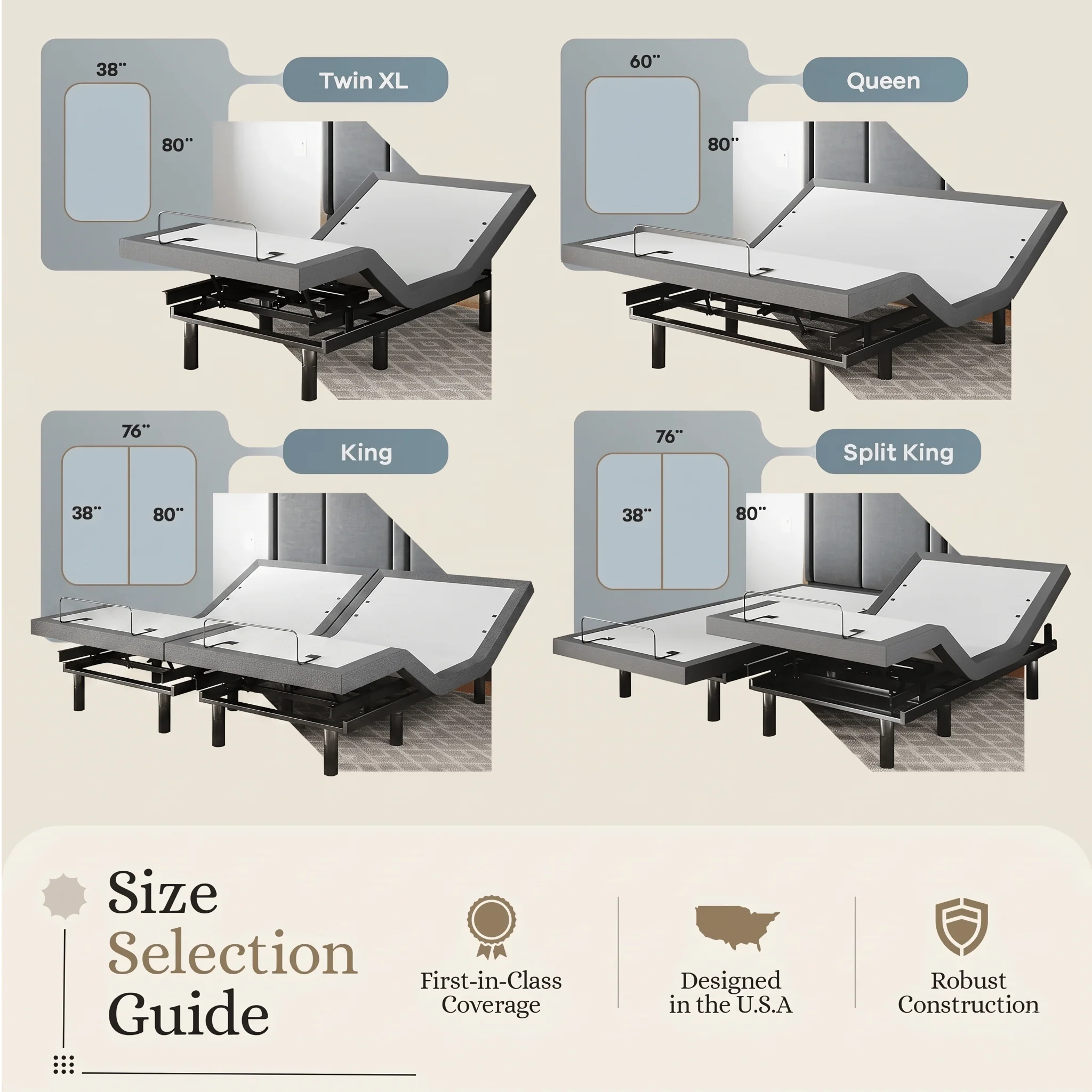 Classic Series Adjustable Bed Frame + Choice of Mattress Bundle - Image 213