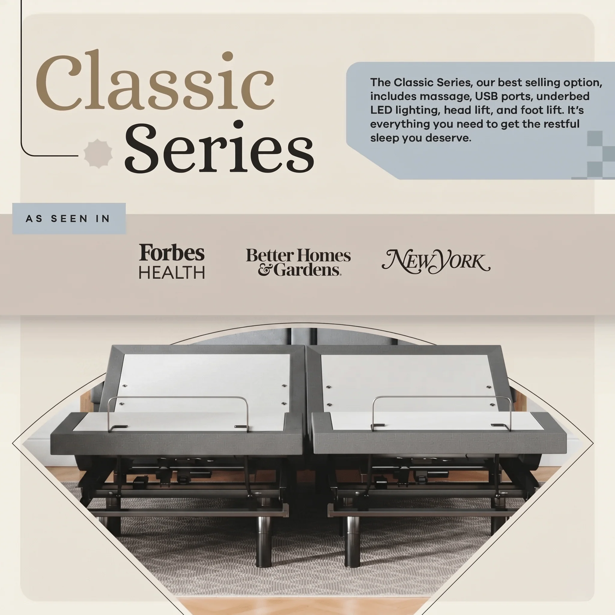 Classic Series Adjustable Bed Frame + Choice of Mattress Bundle - Image 215