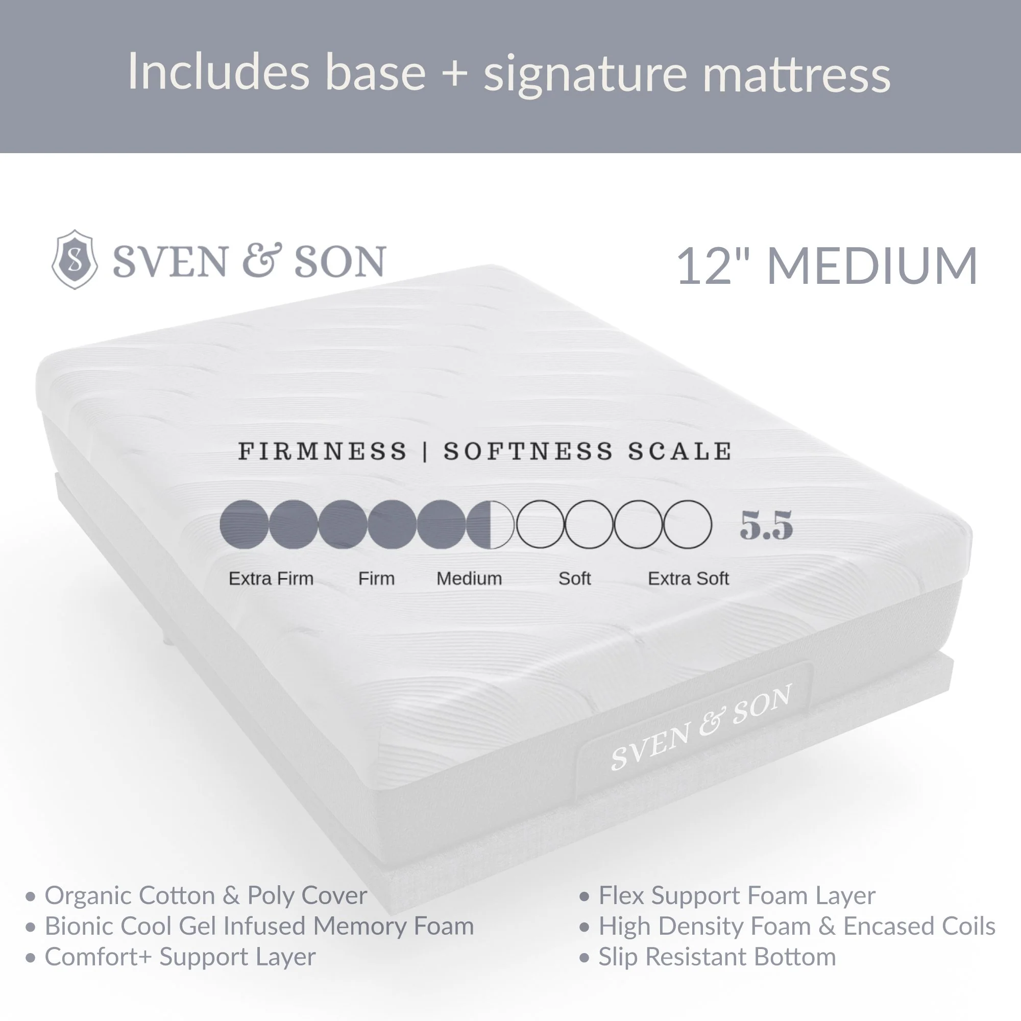 Classic Series Adjustable Bed Frame + Choice of Mattress Bundle - Image 50