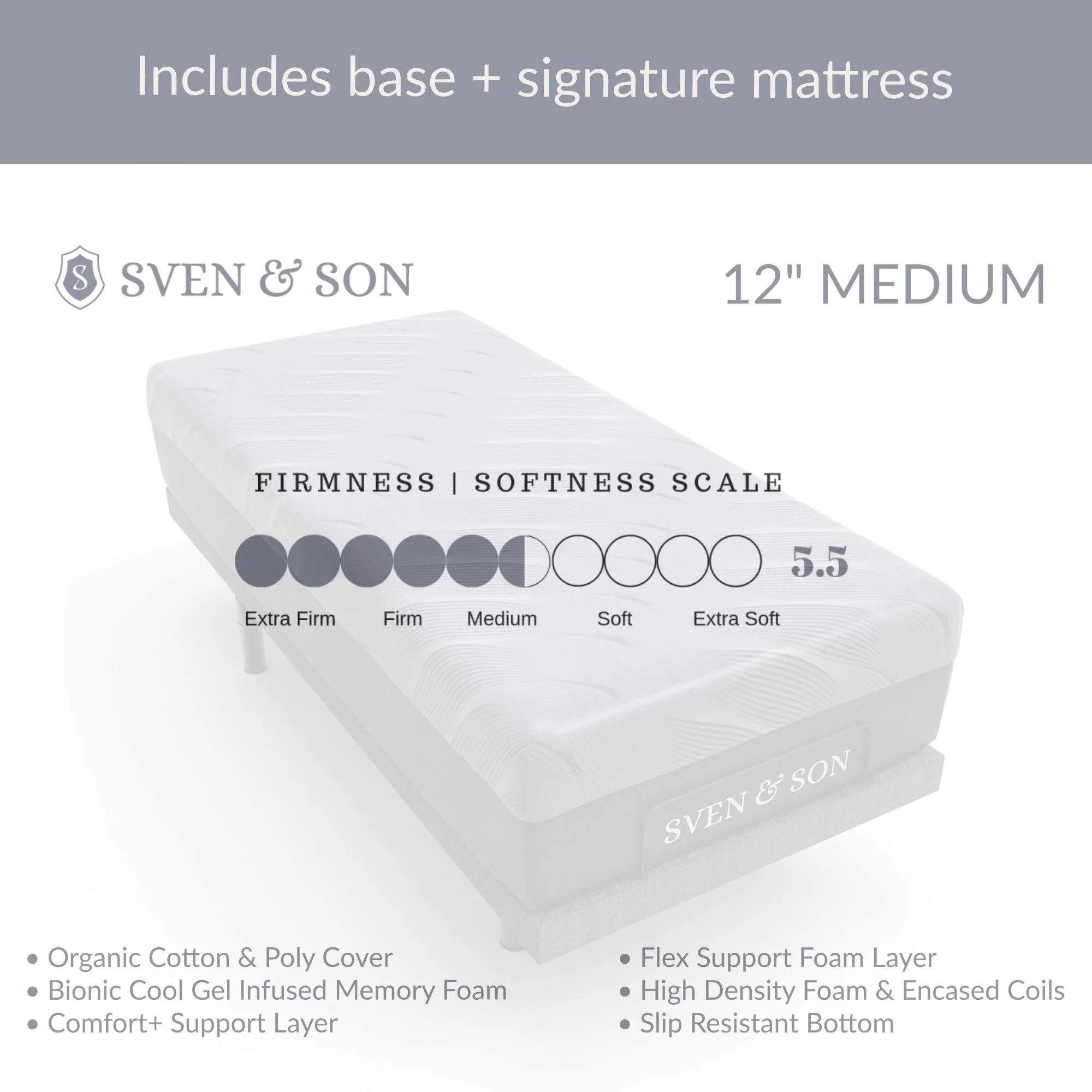 Classic Series Adjustable Bed Frame + Choice of Mattress Bundle - Image 55