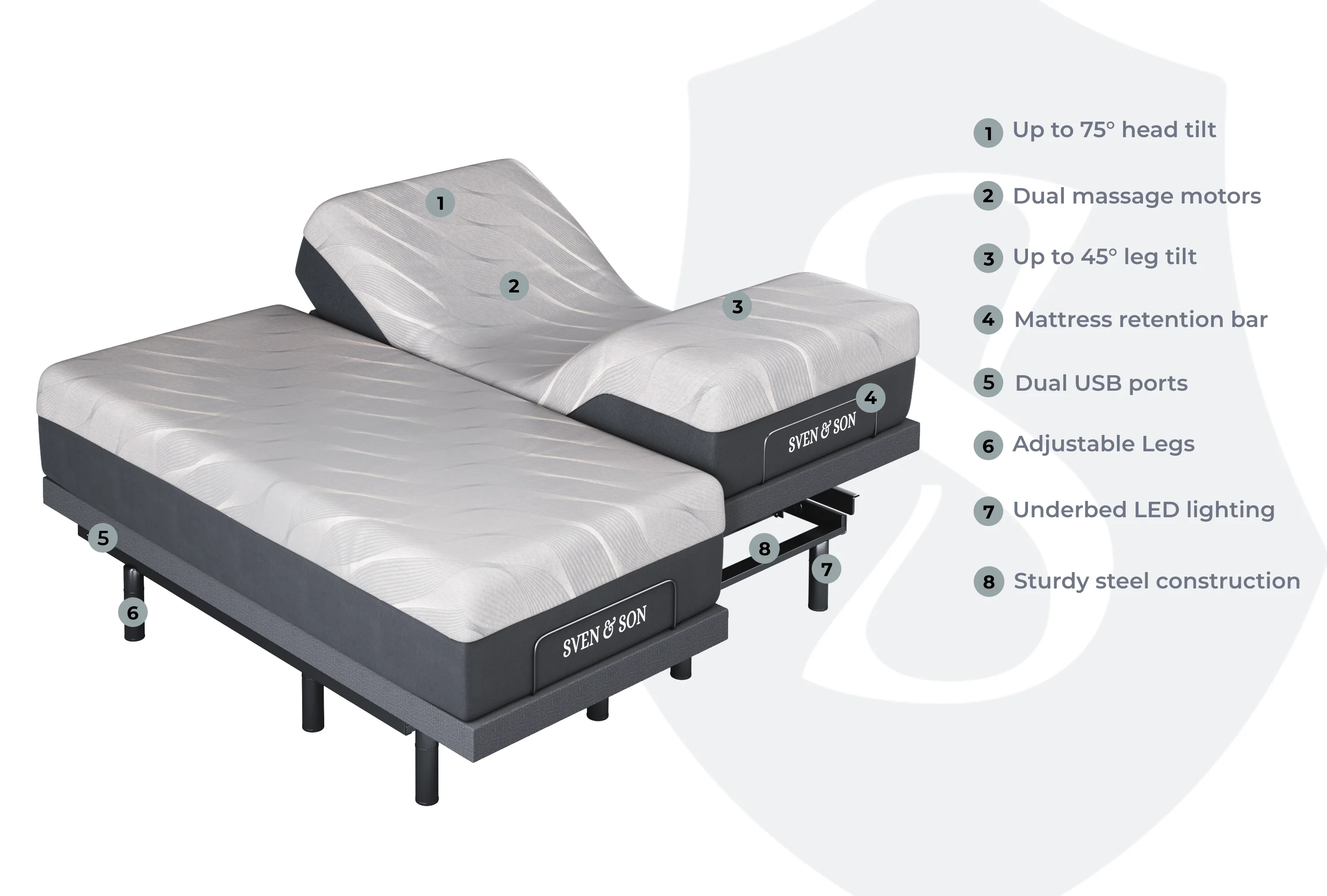 Classic Series Adjustable Bed Frame + Choice of Mattress Bundle - Image 63
