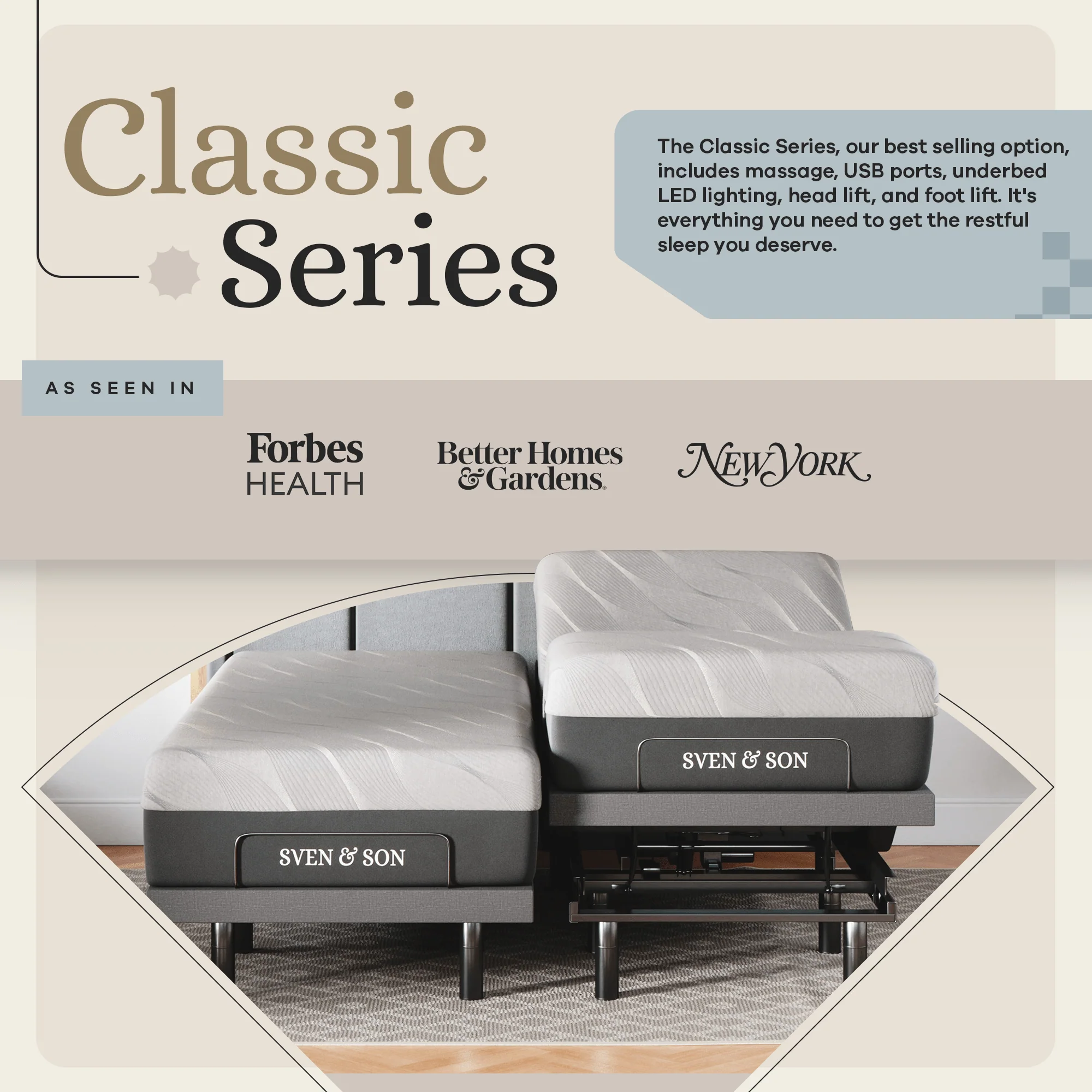 Classic Series Adjustable Bed Frame + Choice of Mattress Bundle - Image 86