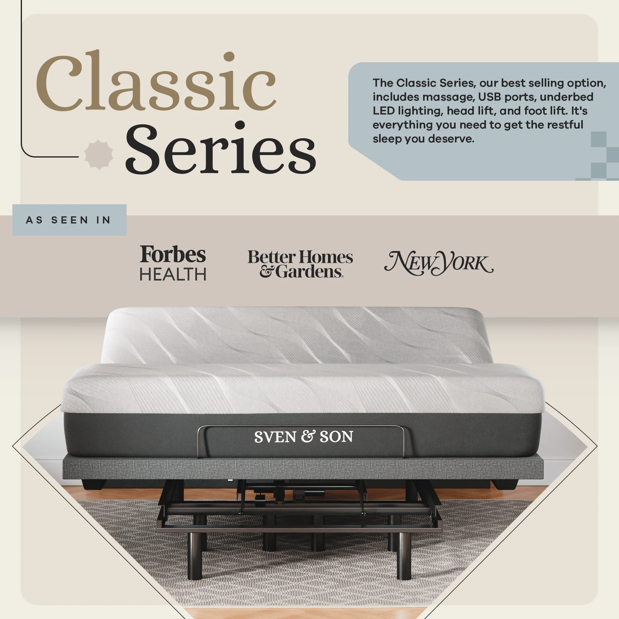 Classic Series Adjustable Bed Frame + Choice of Mattress Bundle - Image 98