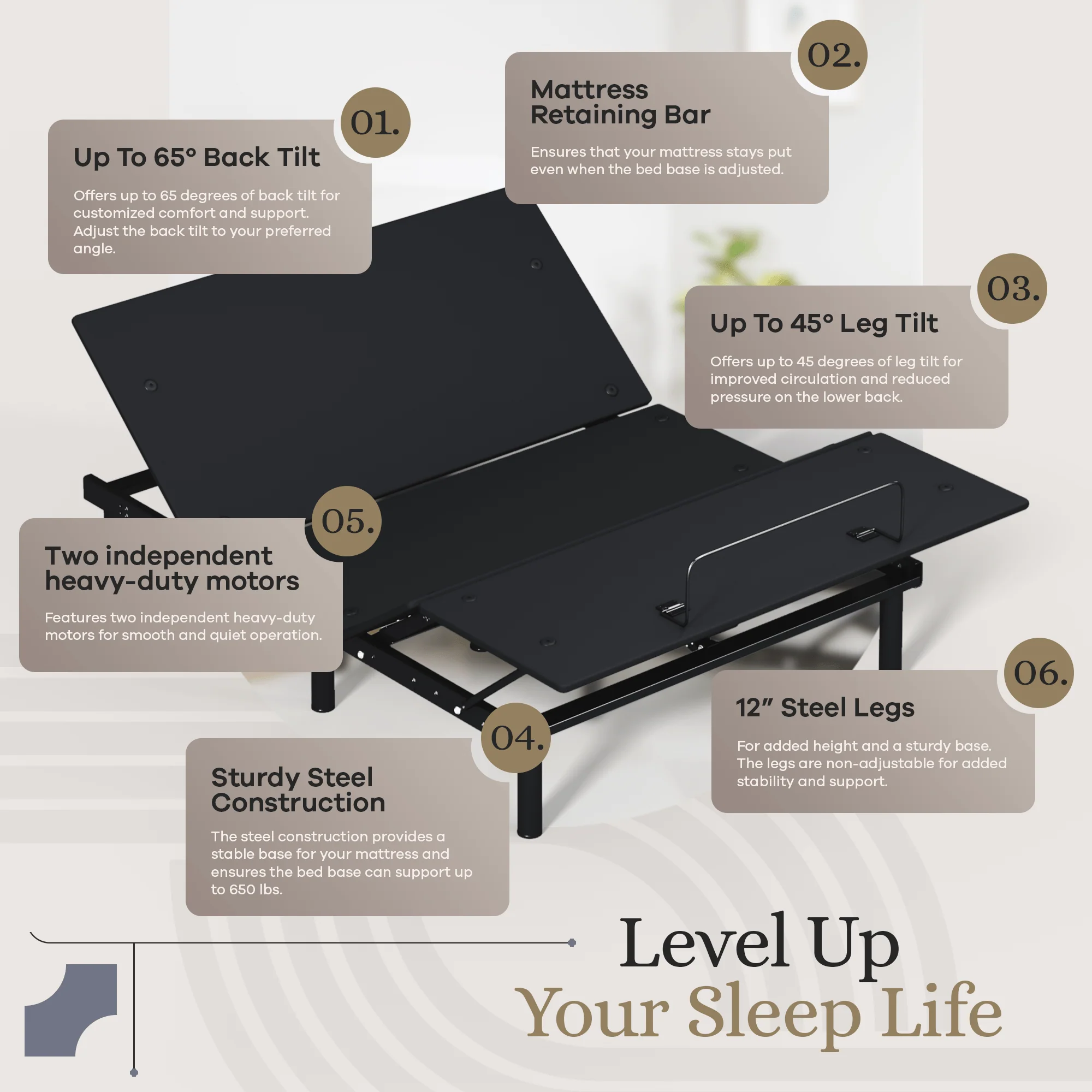 Essential Series Adjustable Bed Frame + Choice of Mattress Bundle - Image 137