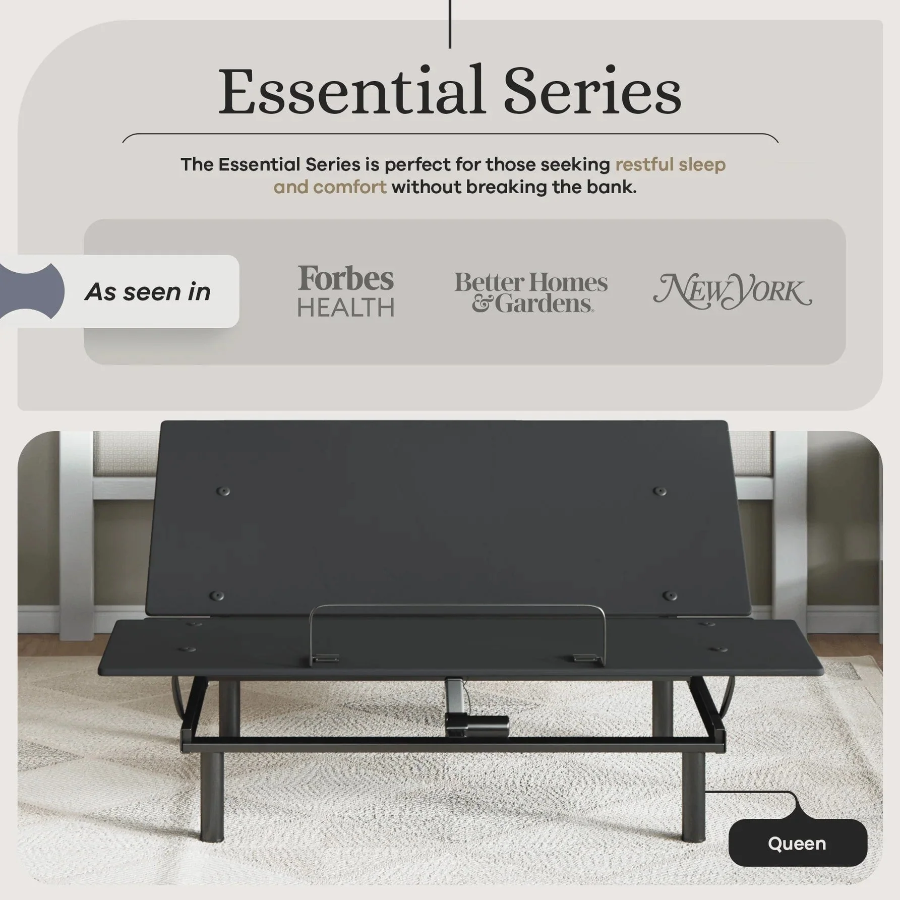 Essential Series Adjustable Bed Frame + Choice of Mattress Bundle - Image 200