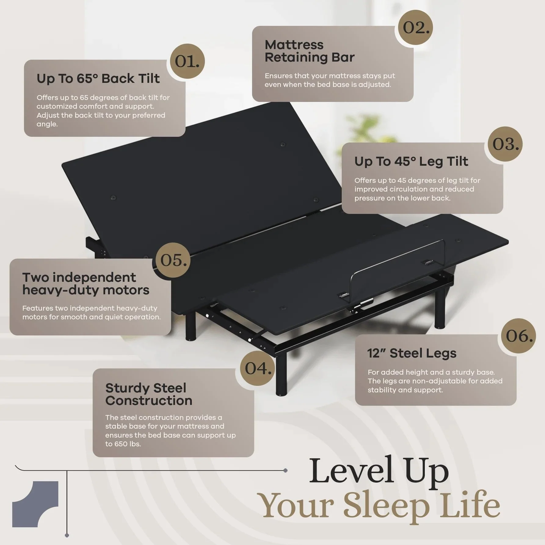 Essential Series Adjustable Bed Frame + Choice of Mattress Bundle - Image 201