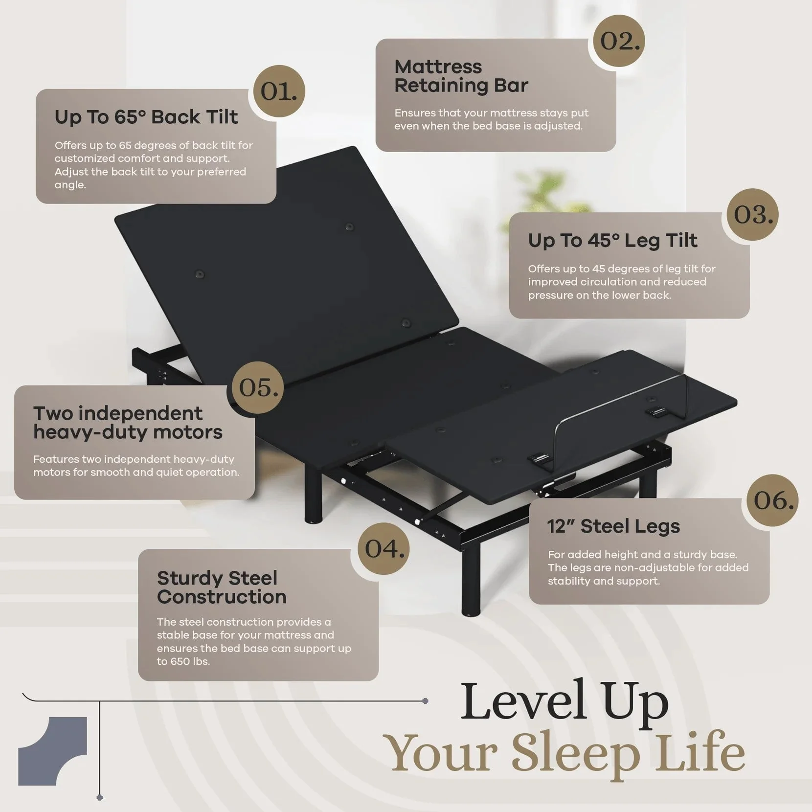 Essential Series Adjustable Bed Frame + Choice of Mattress Bundle - Image 209