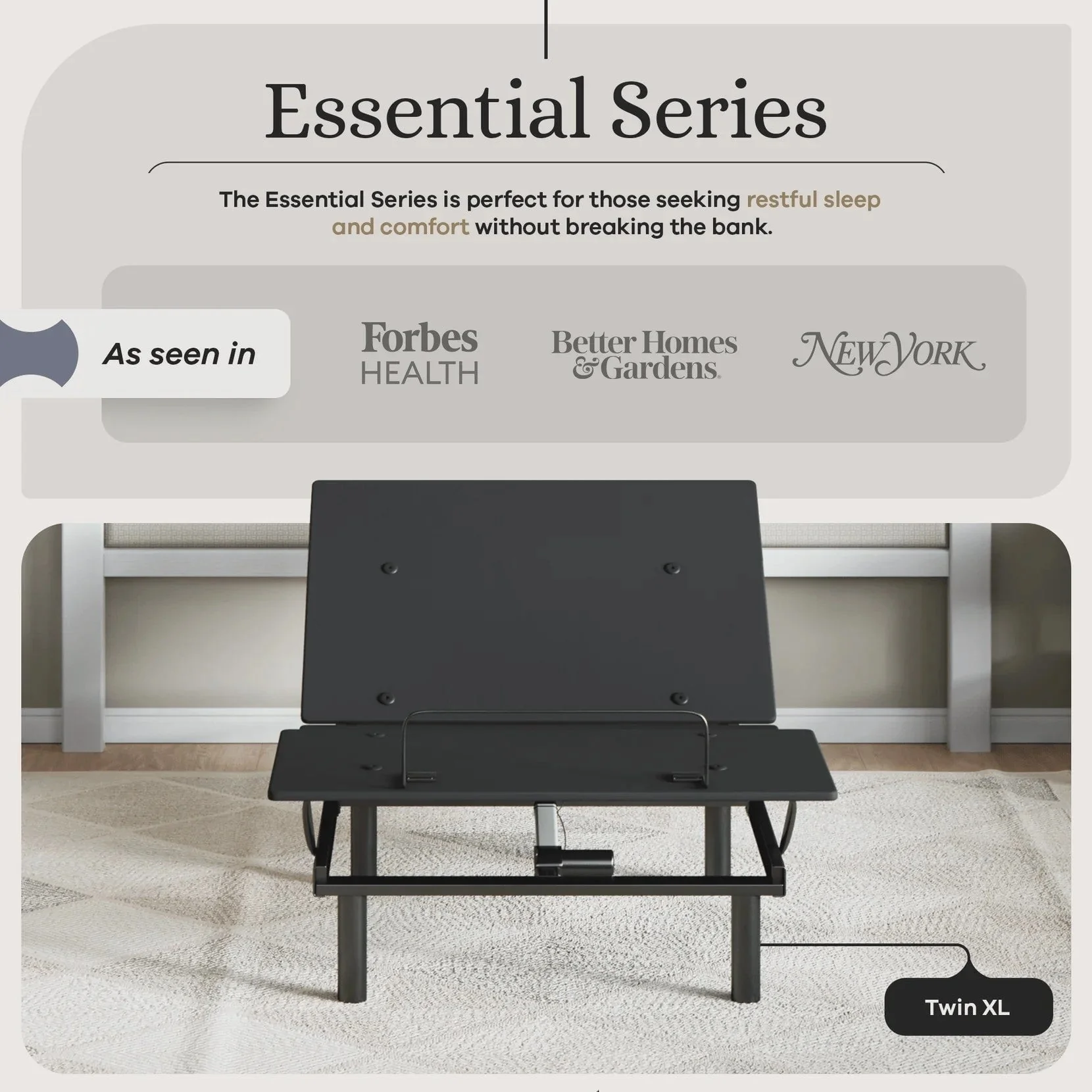 Essential Series Adjustable Bed Frame + Choice of Mattress Bundle - Image 214