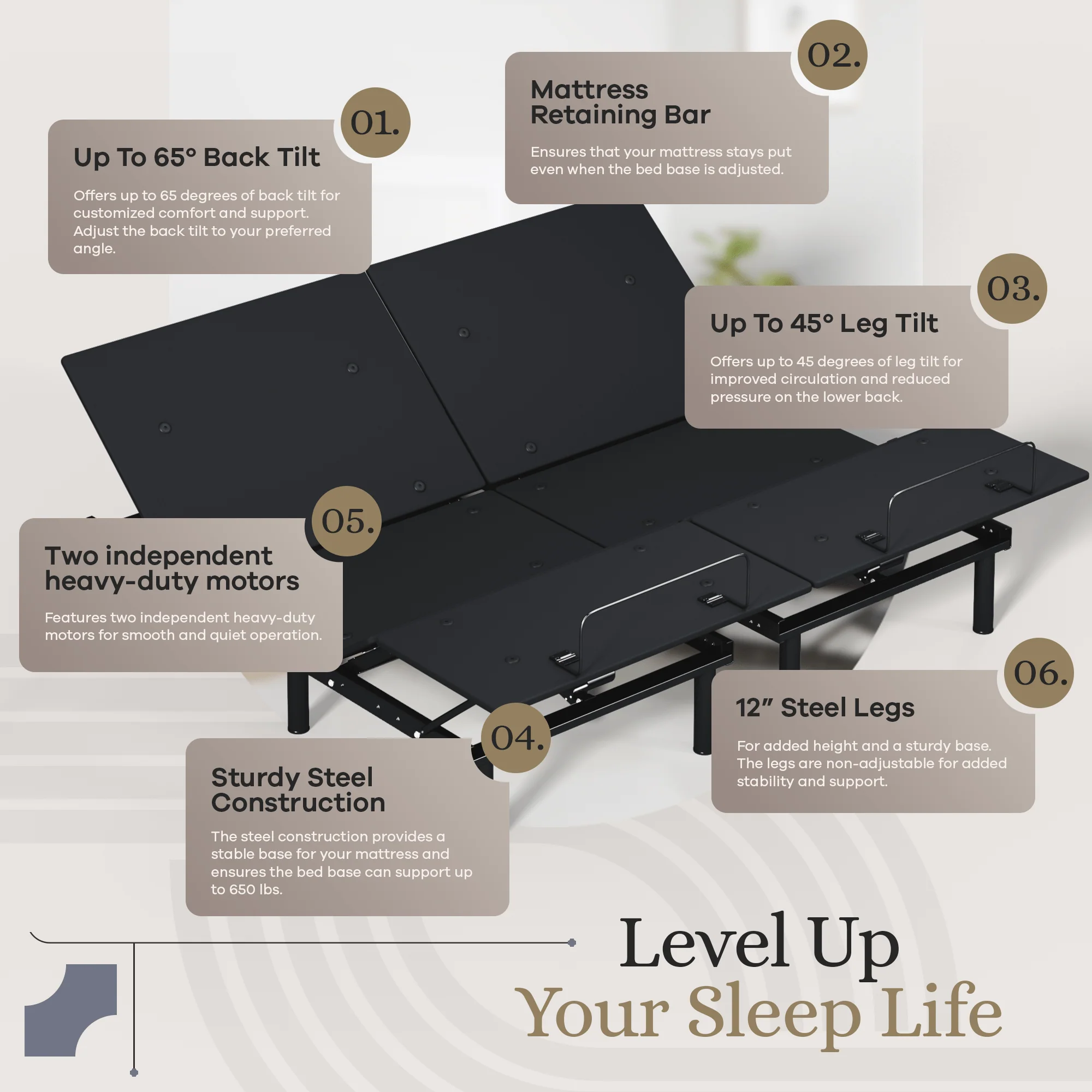 Essential Series Adjustable Bed Frame + Choice of Mattress Bundle - Image 71