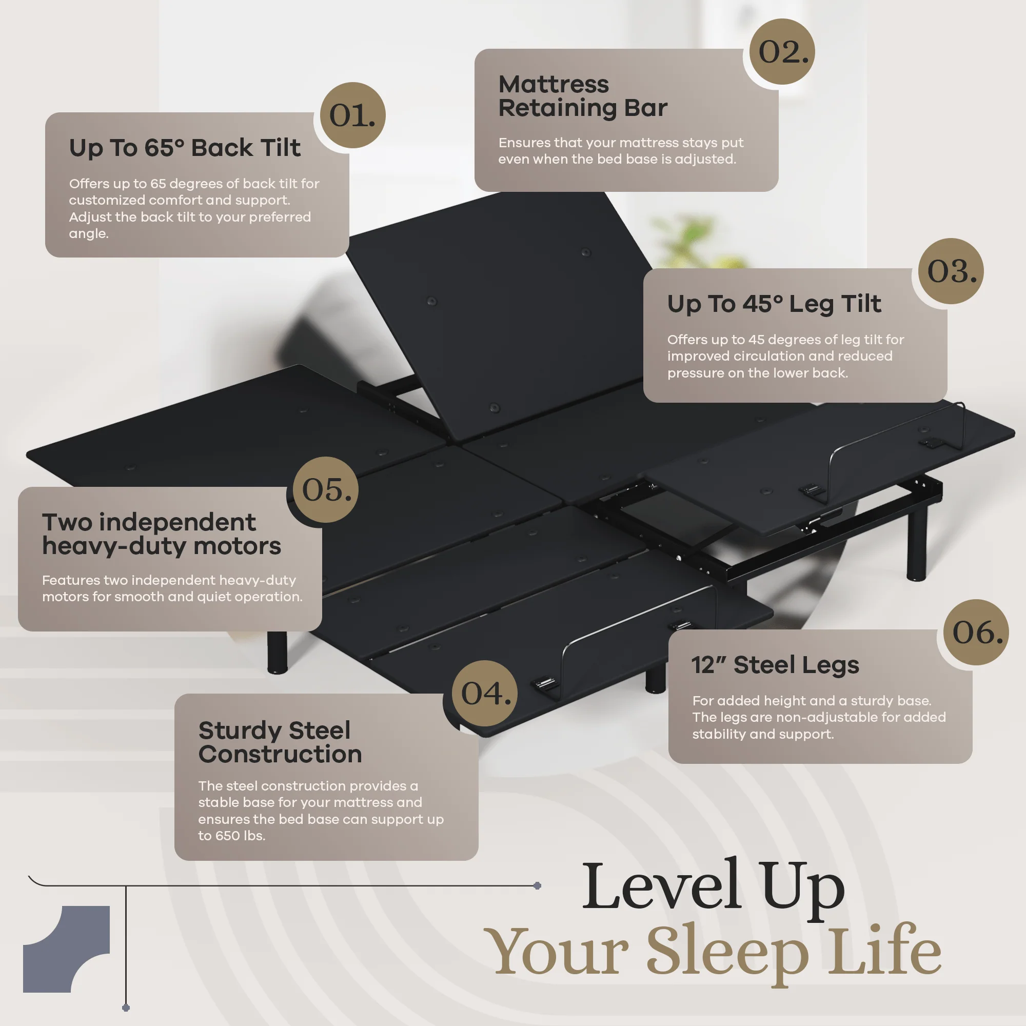 Essential Series Adjustable Bed Frame + Choice of Mattress Bundle - Image 80