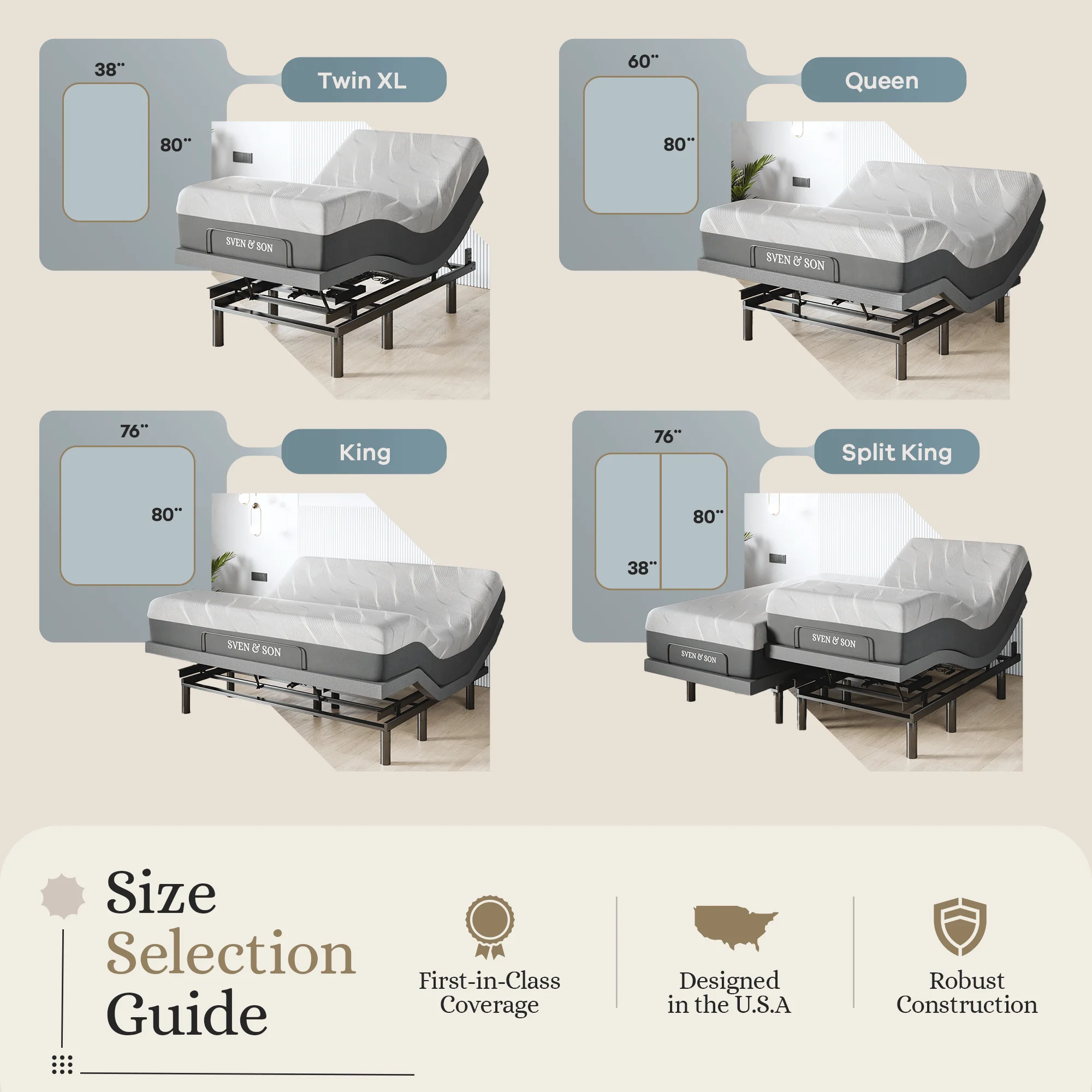 Harmony Series Adjustable Bed Frame + Choice of Mattress Bundle - Image 153