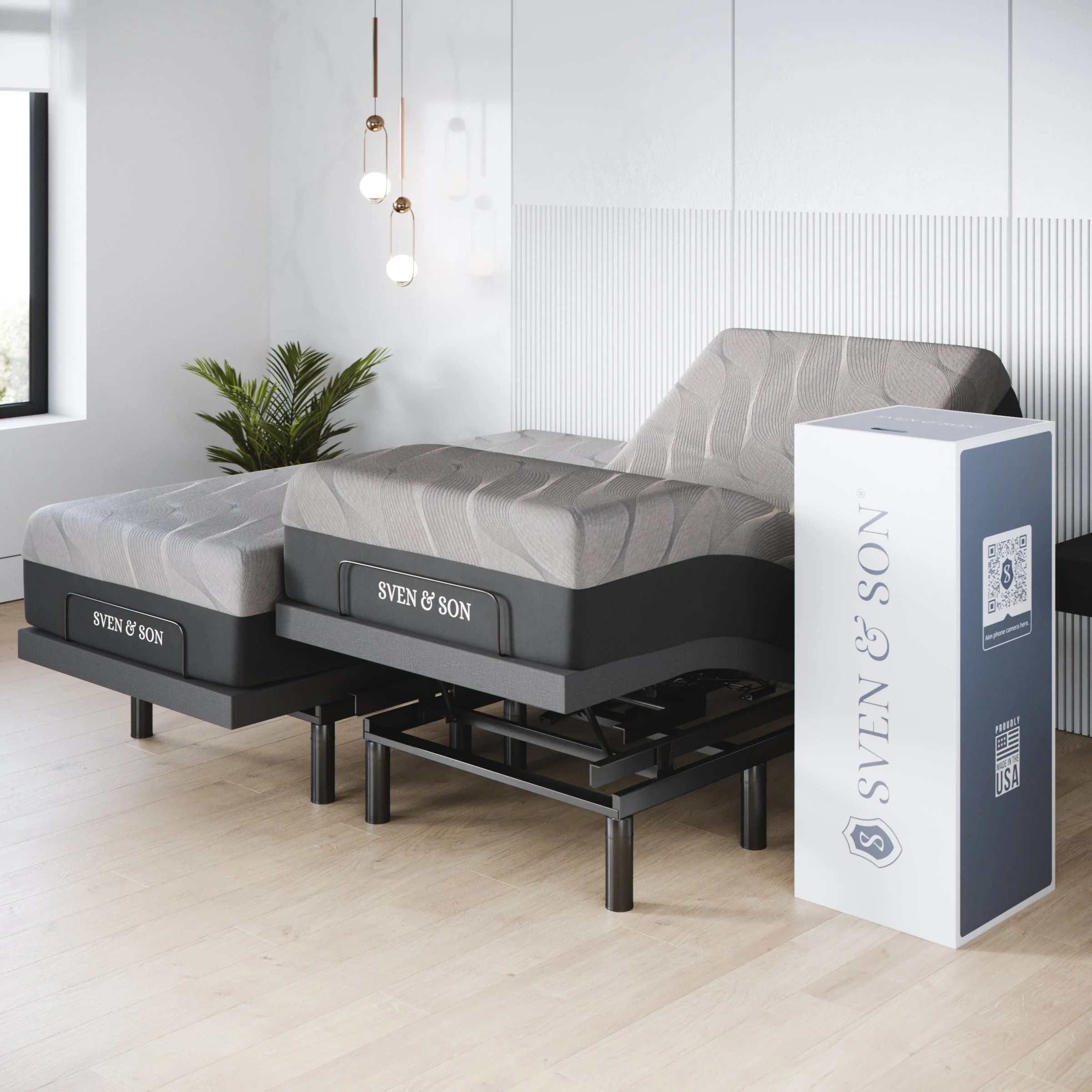 Harmony Series Adjustable Bed Frame + Choice of Mattress Bundle - Image 173