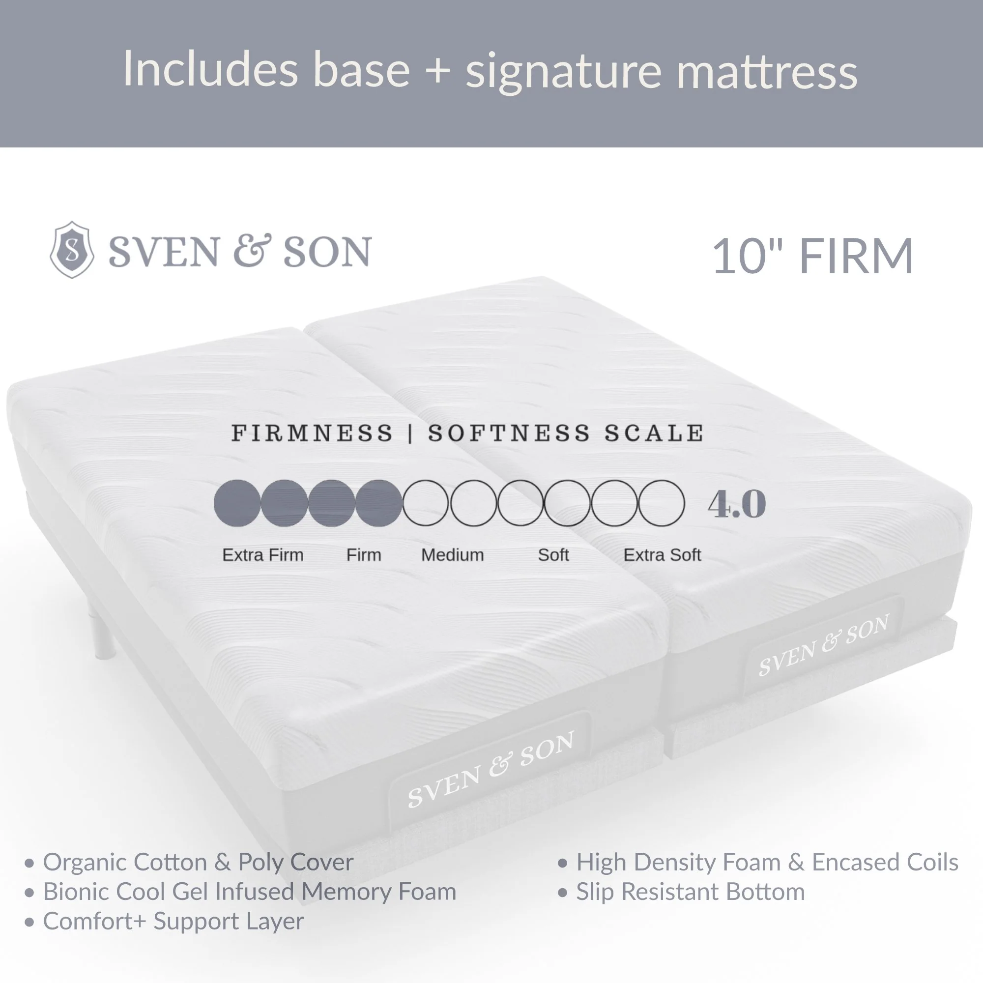 Harmony Series Adjustable Bed Frame + Choice of Mattress Bundle - Image 49