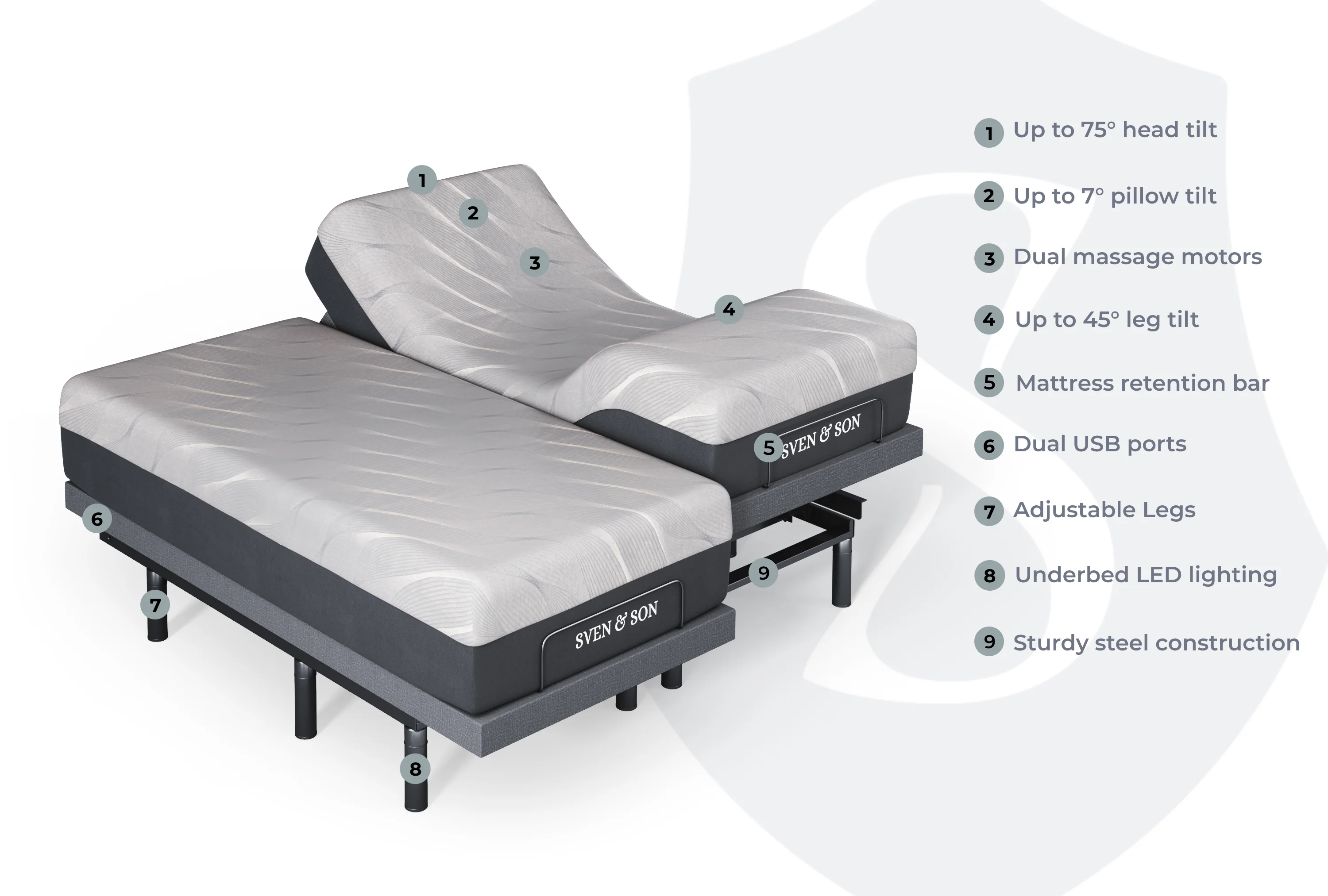 Harmony Series Adjustable Bed Frame + Choice of Mattress Bundle - Image 63