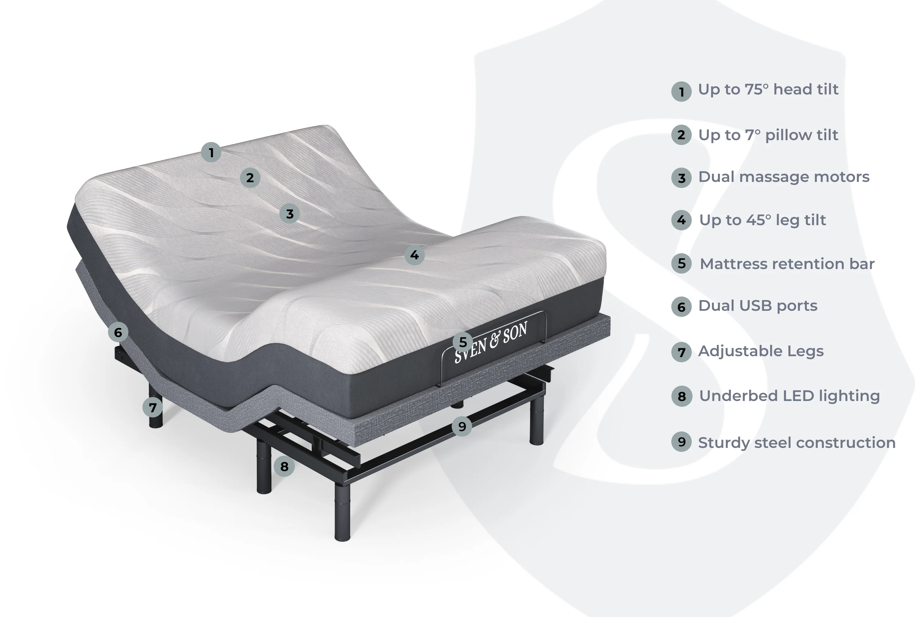 Harmony Series Adjustable Bed Frame + Choice of Mattress Bundle - Image 65