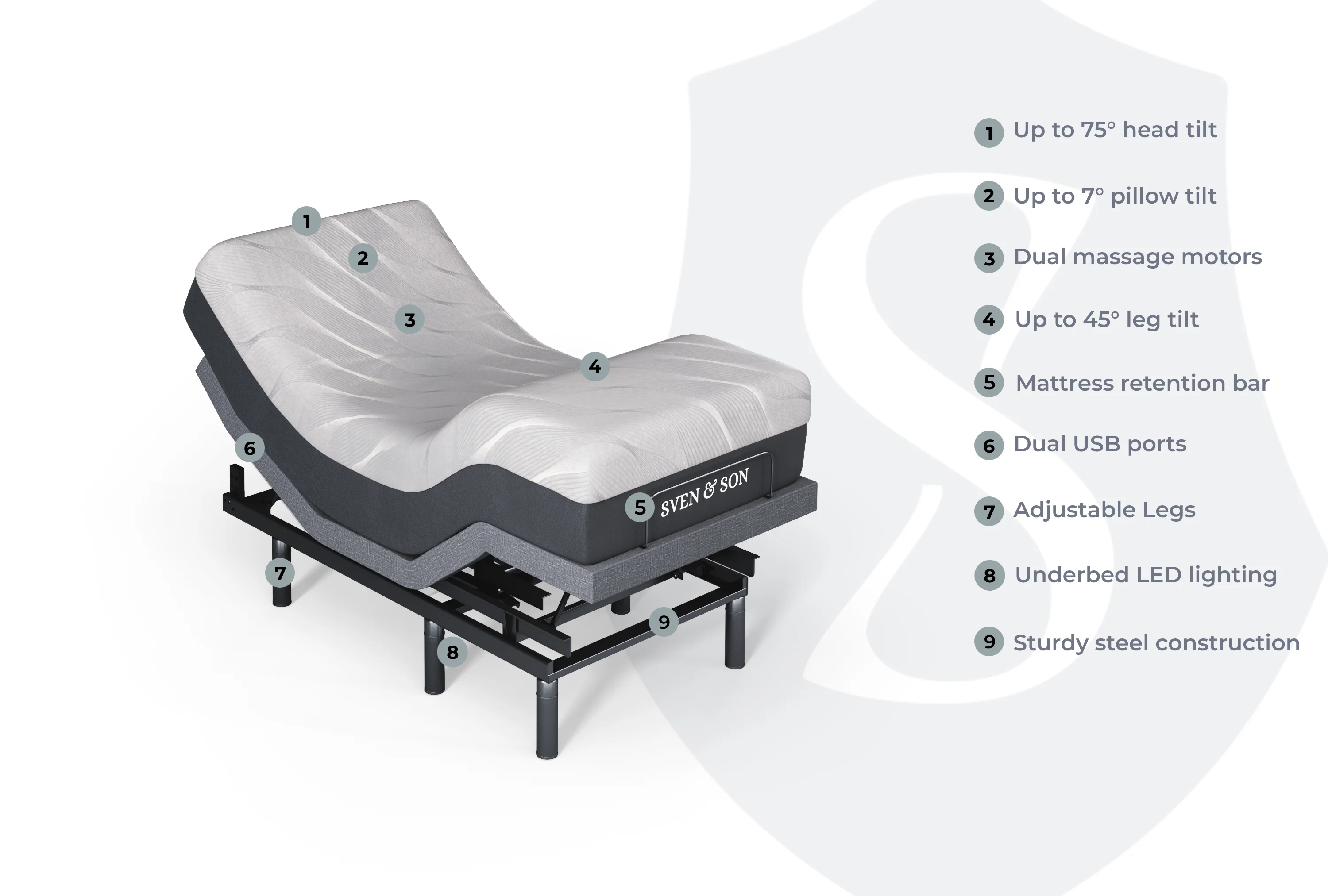 Harmony Series Adjustable Bed Frame + Choice of Mattress Bundle - Image 66