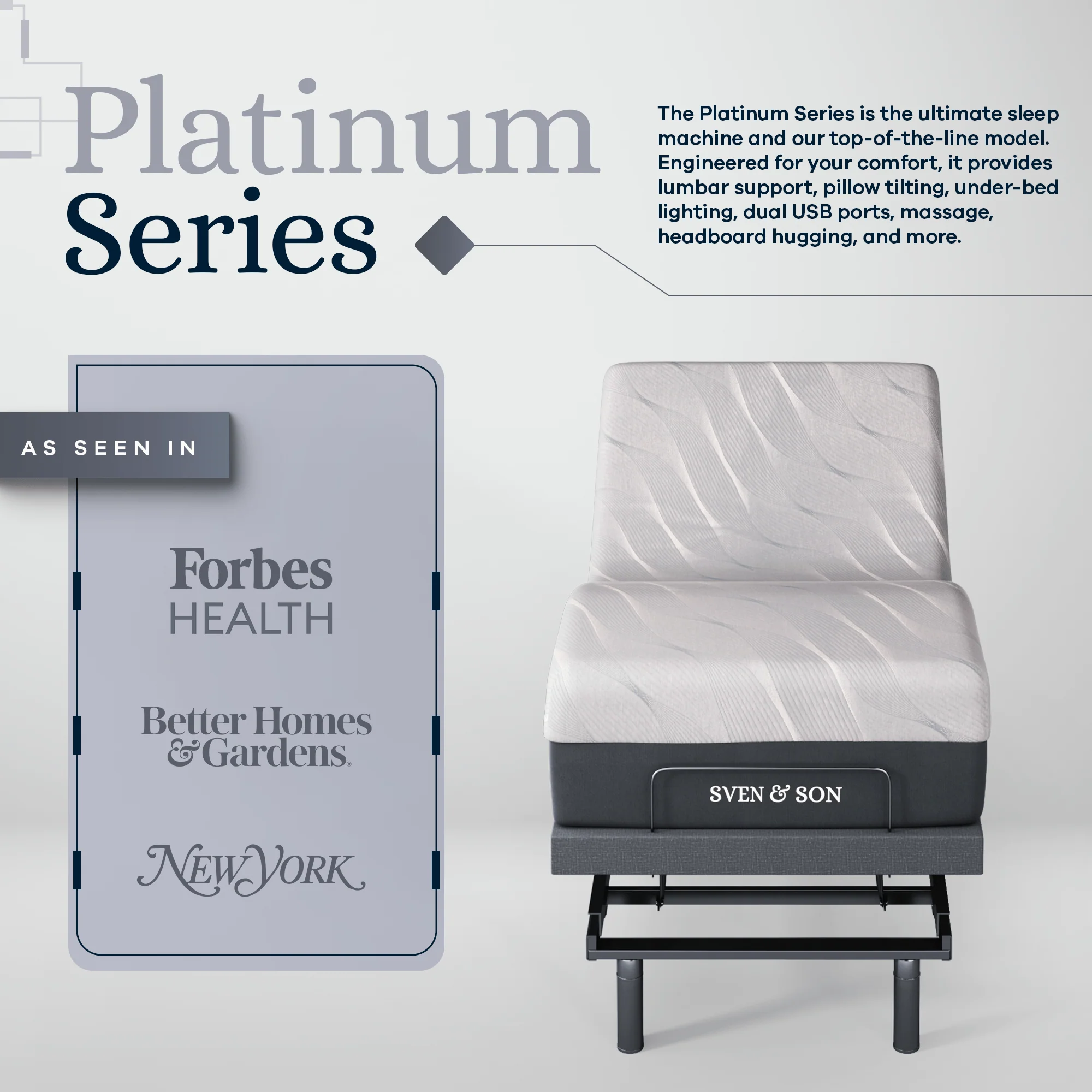 Platinum Series Adjustable Bed Frame + Choice of Mattress Bundle - Image 105