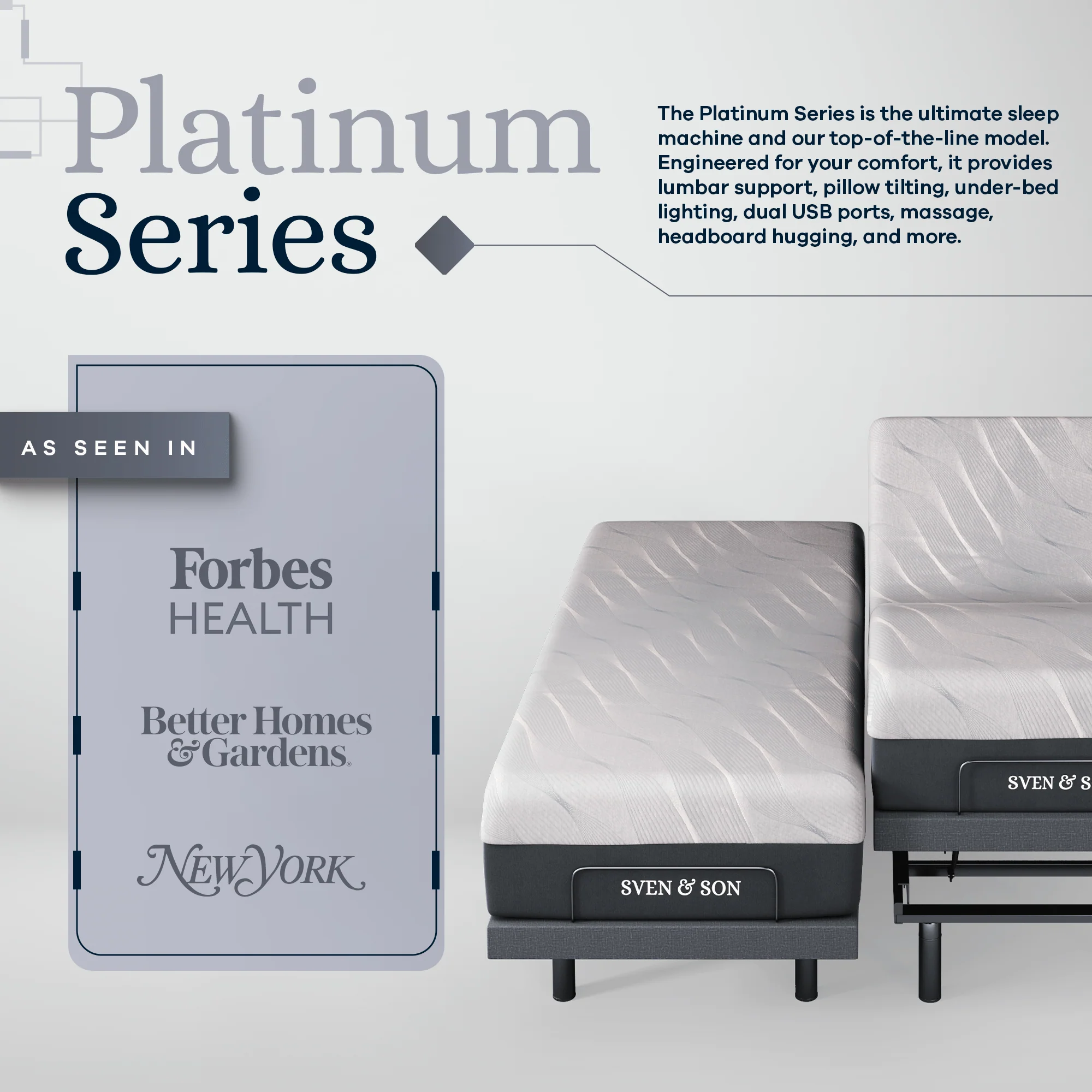 Platinum Series Adjustable Bed Frame + Choice of Mattress Bundle - Image 157