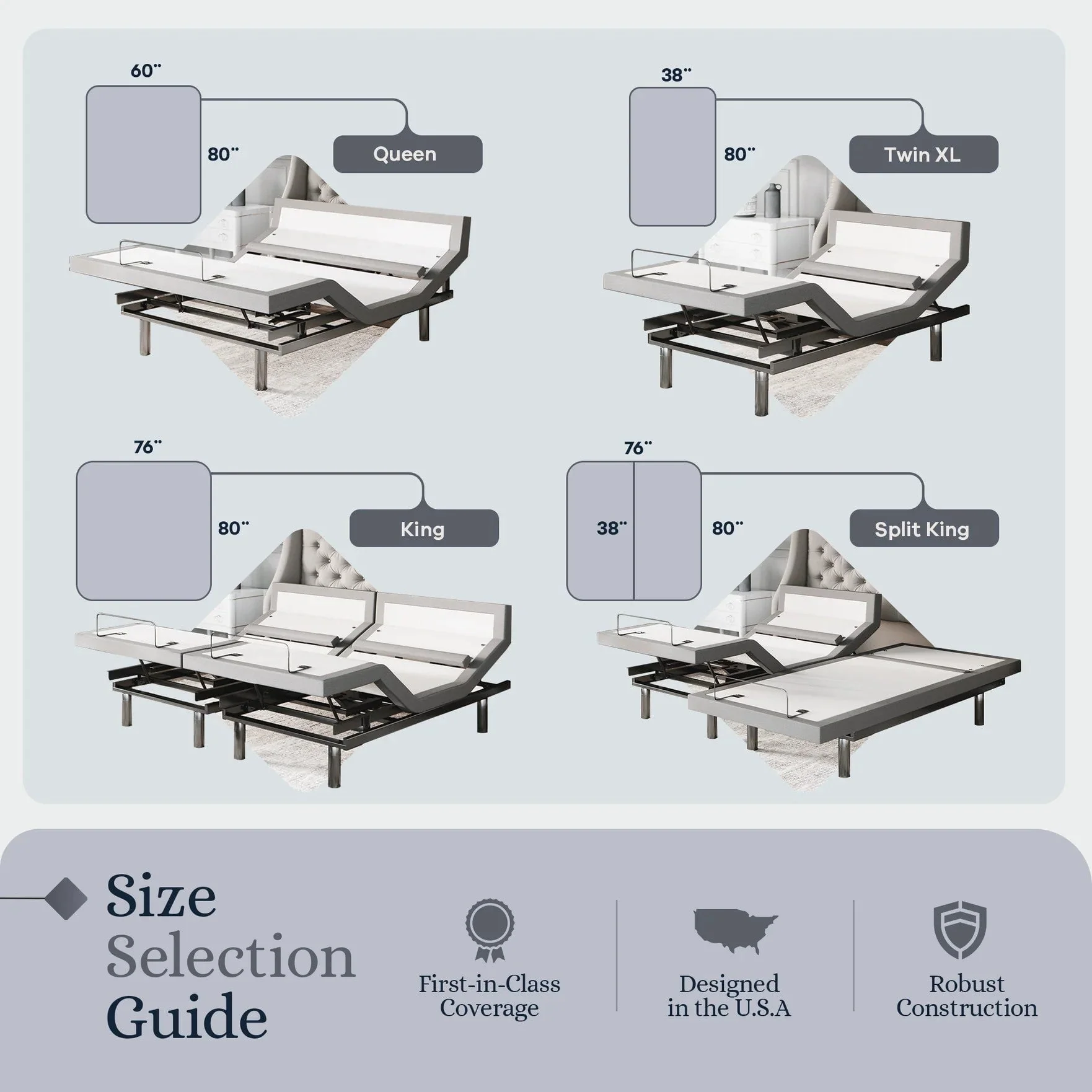 Platinum Series Adjustable Bed Frame + Choice of Mattress Bundle - Image 208
