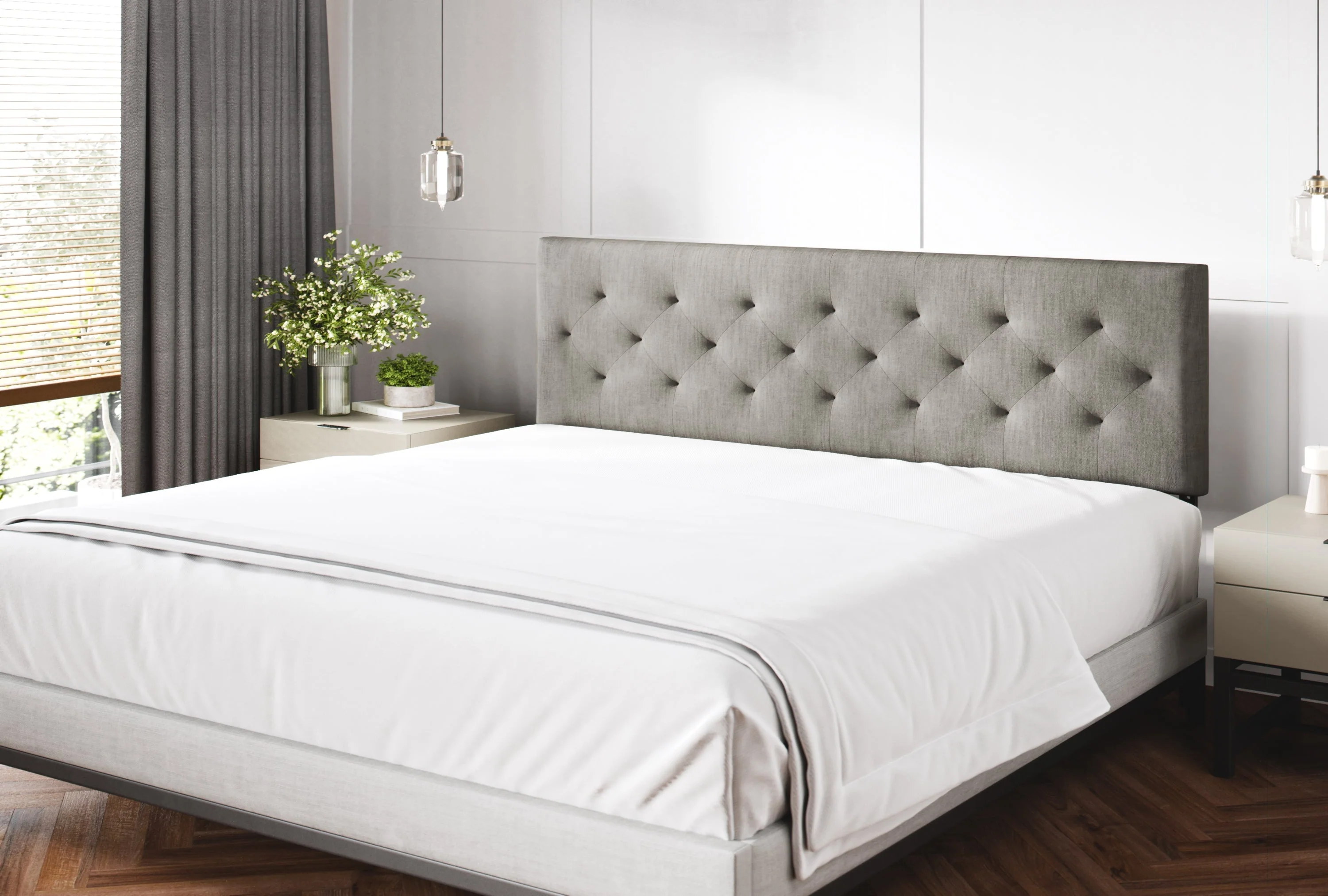 Tufted Mid-Rise Upholstered Headboard - Image 11