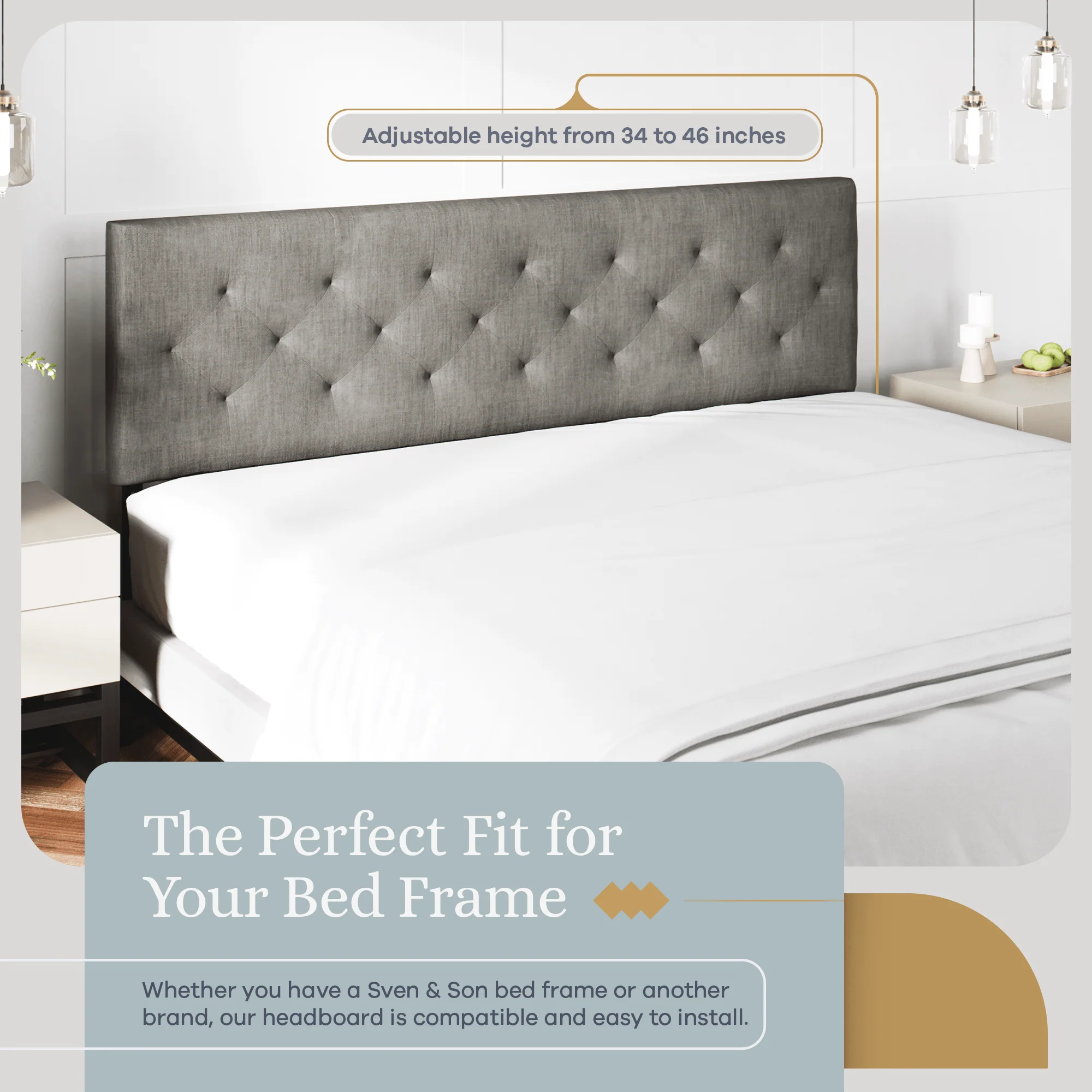 Tufted Mid-Rise Upholstered Headboard - Image 22