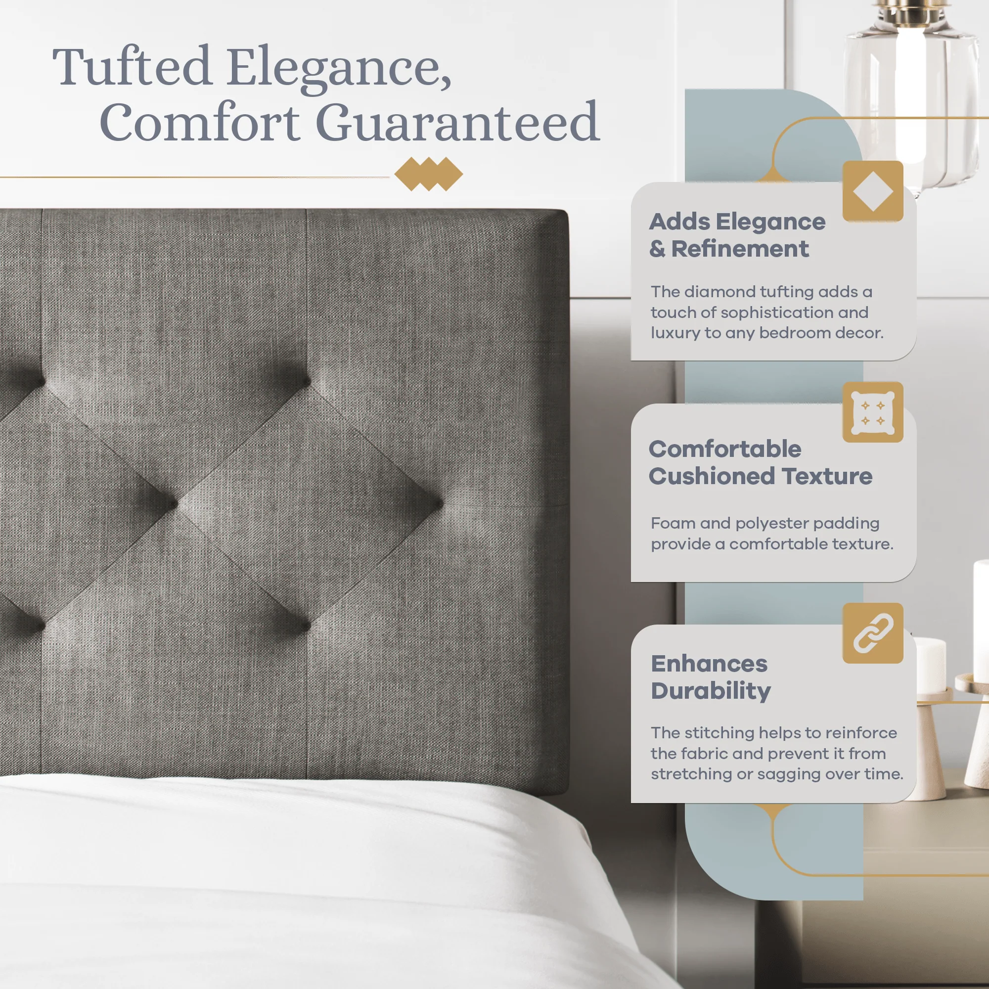 Tufted Mid-Rise Upholstered Headboard - Image 24