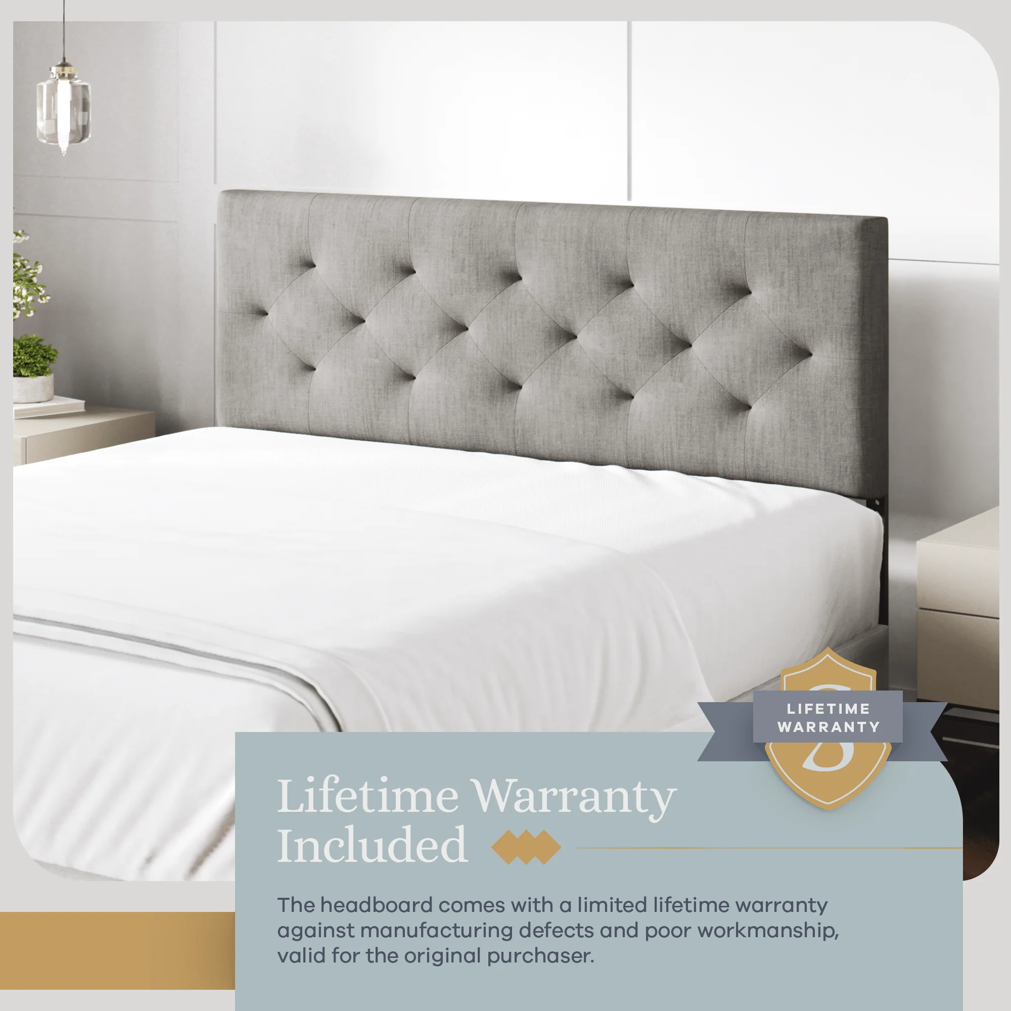 Tufted Mid-Rise Upholstered Headboard - Image 25