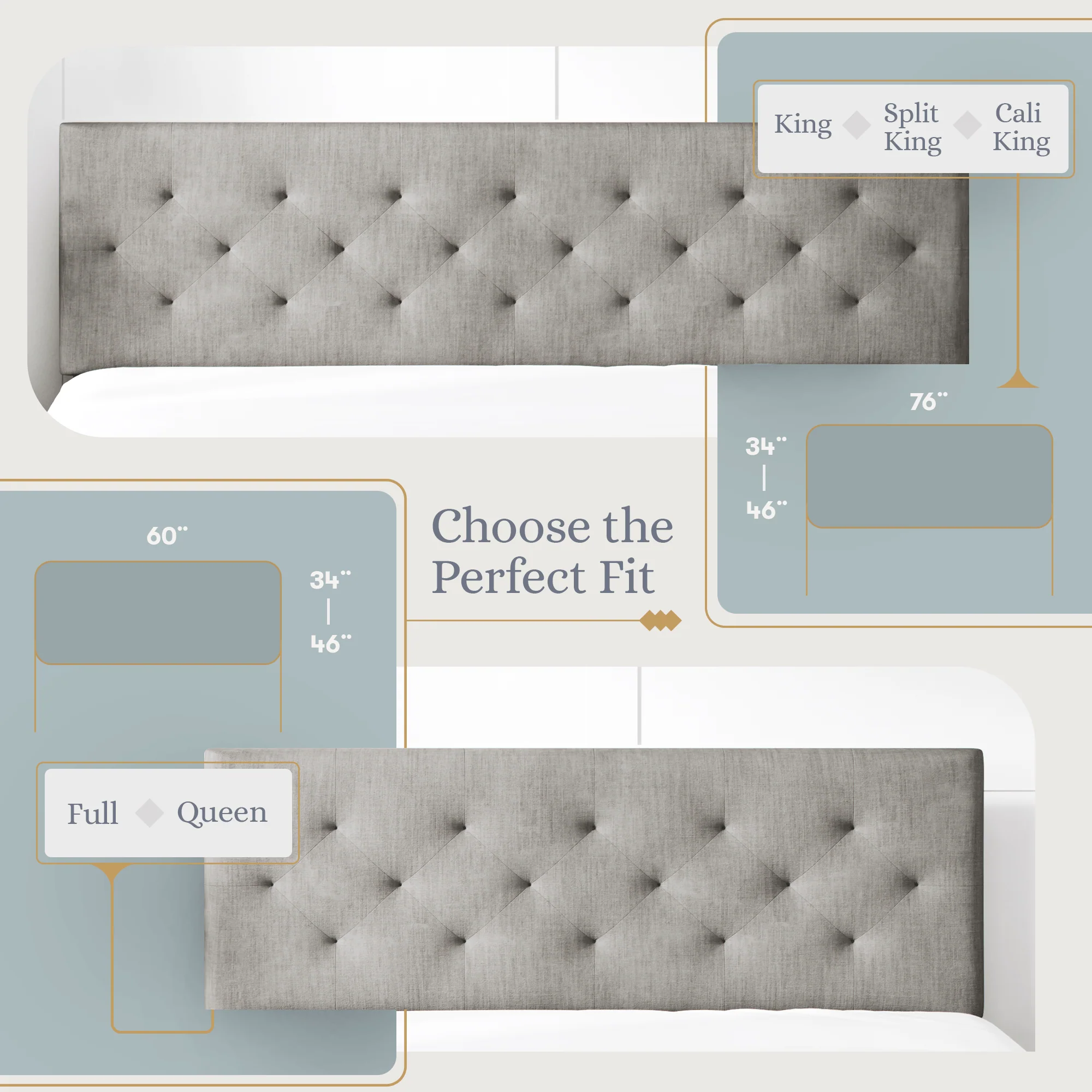 Tufted Mid-Rise Upholstered Headboard - Image 27