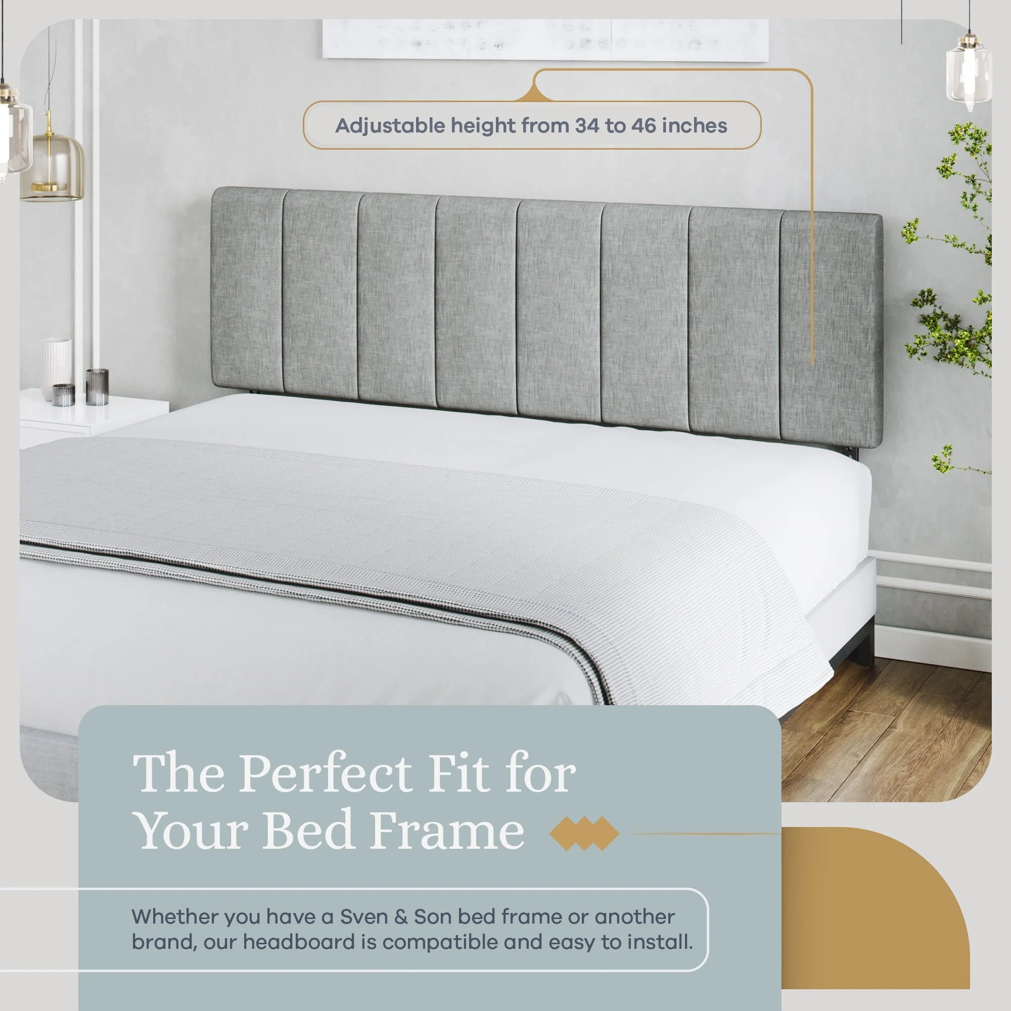 Tufted Mid-Rise Upholstered Headboard - Image 31