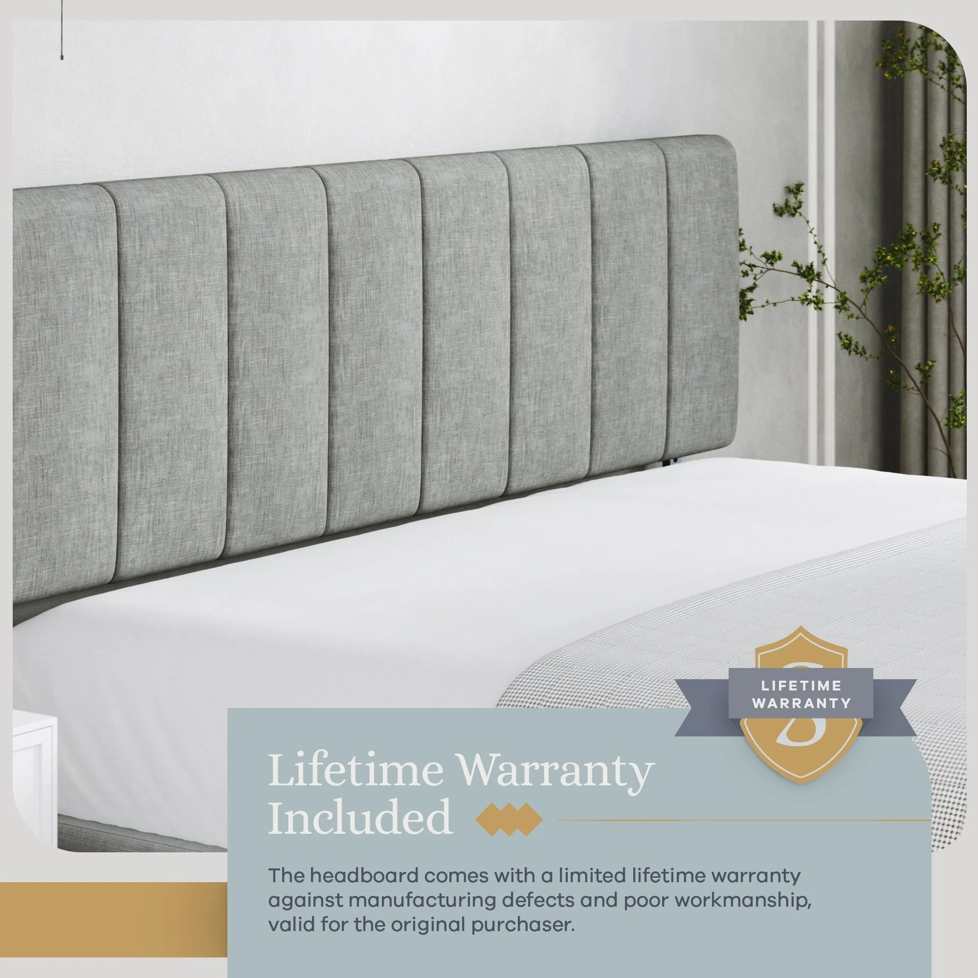 Tufted Mid-Rise Upholstered Headboard - Image 34