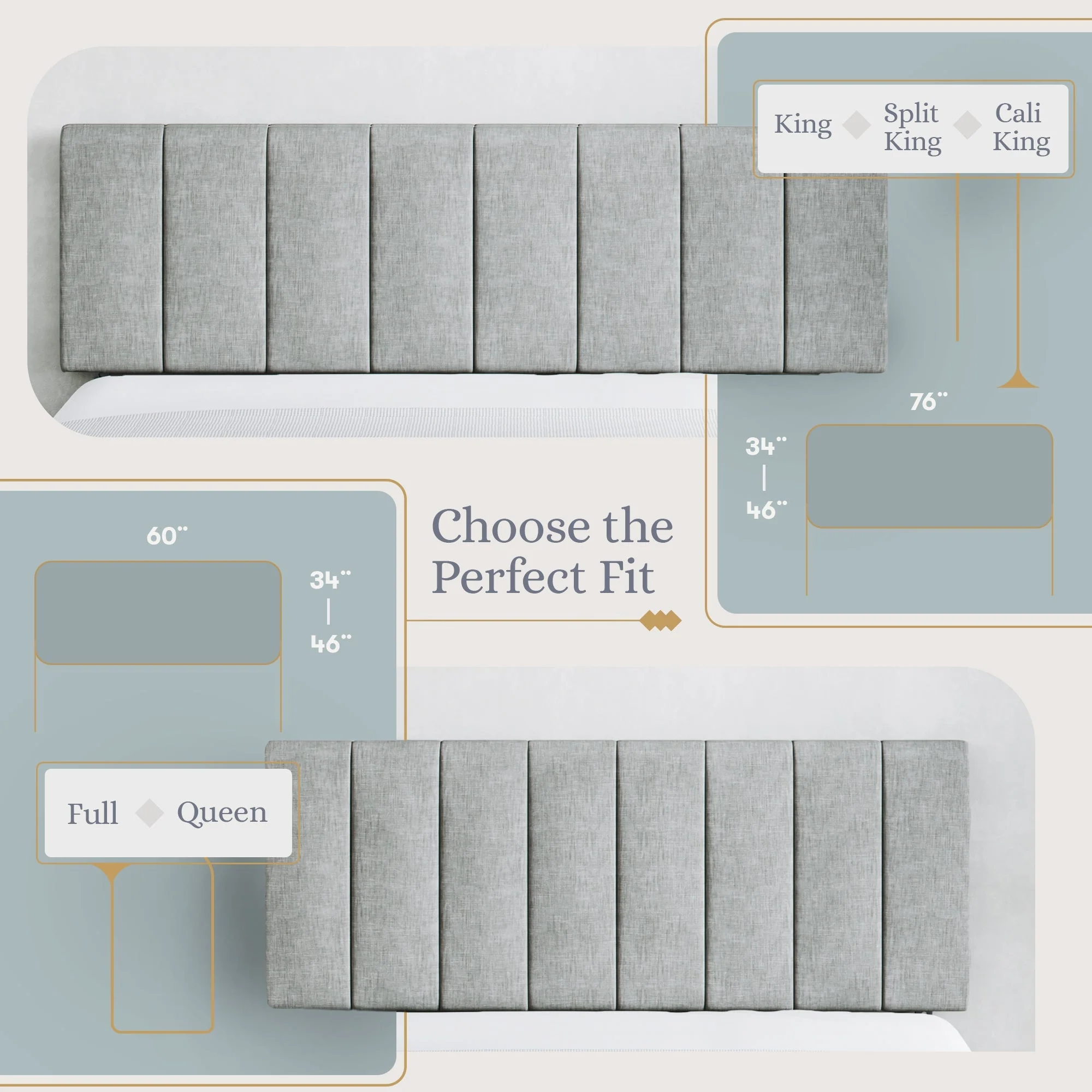 Tufted Mid-Rise Upholstered Headboard - Image 35