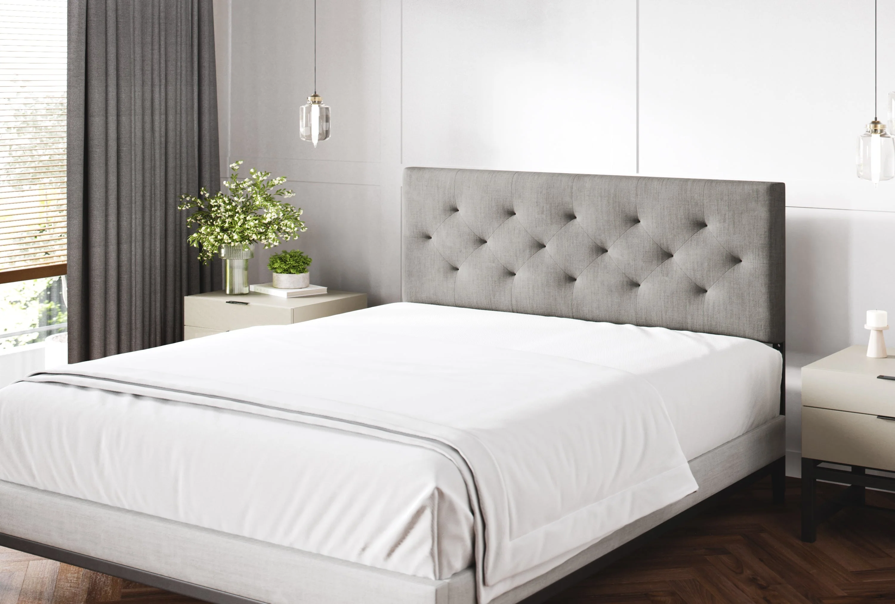 Tufted Mid-Rise Upholstered Headboard - Image 6